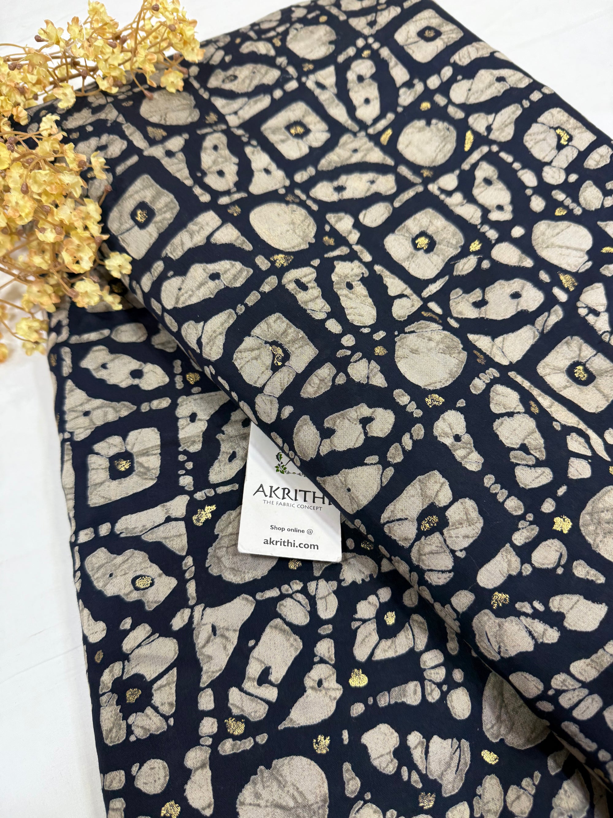 Printed viscose silk fabric