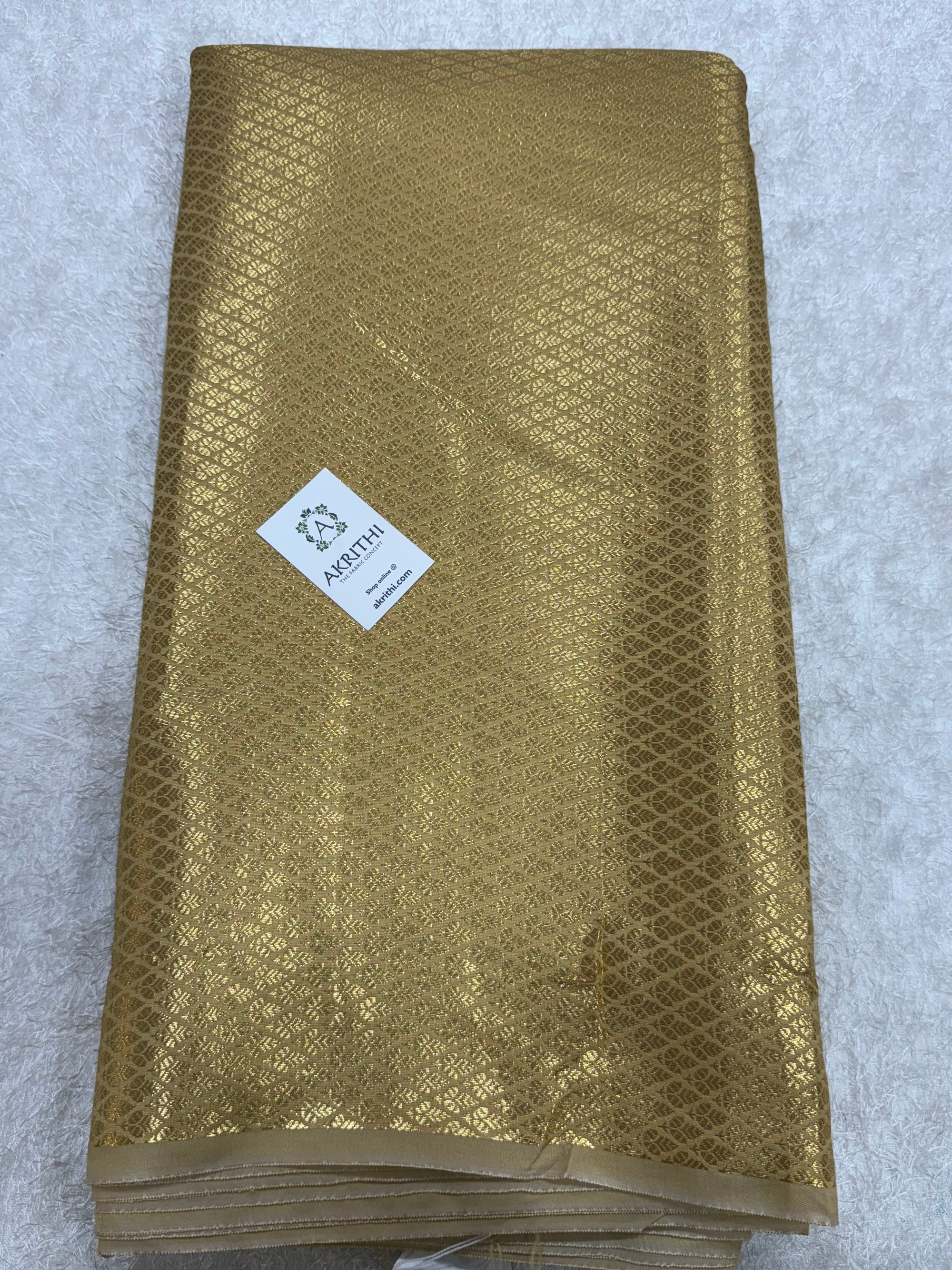 Gold colour Pure Banarasi brocade fabric