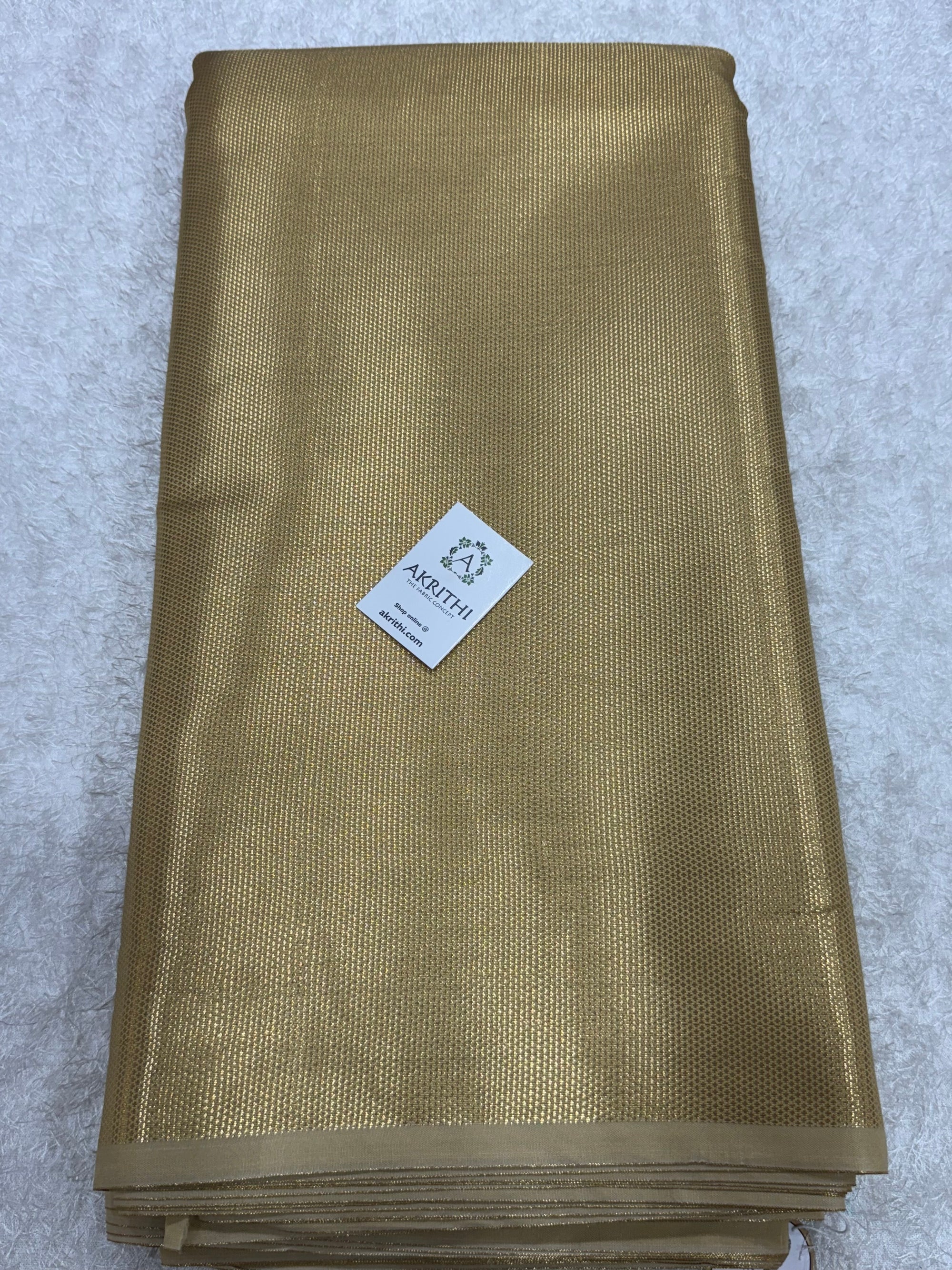 Gold colour Pure Banarasi brocade fabric