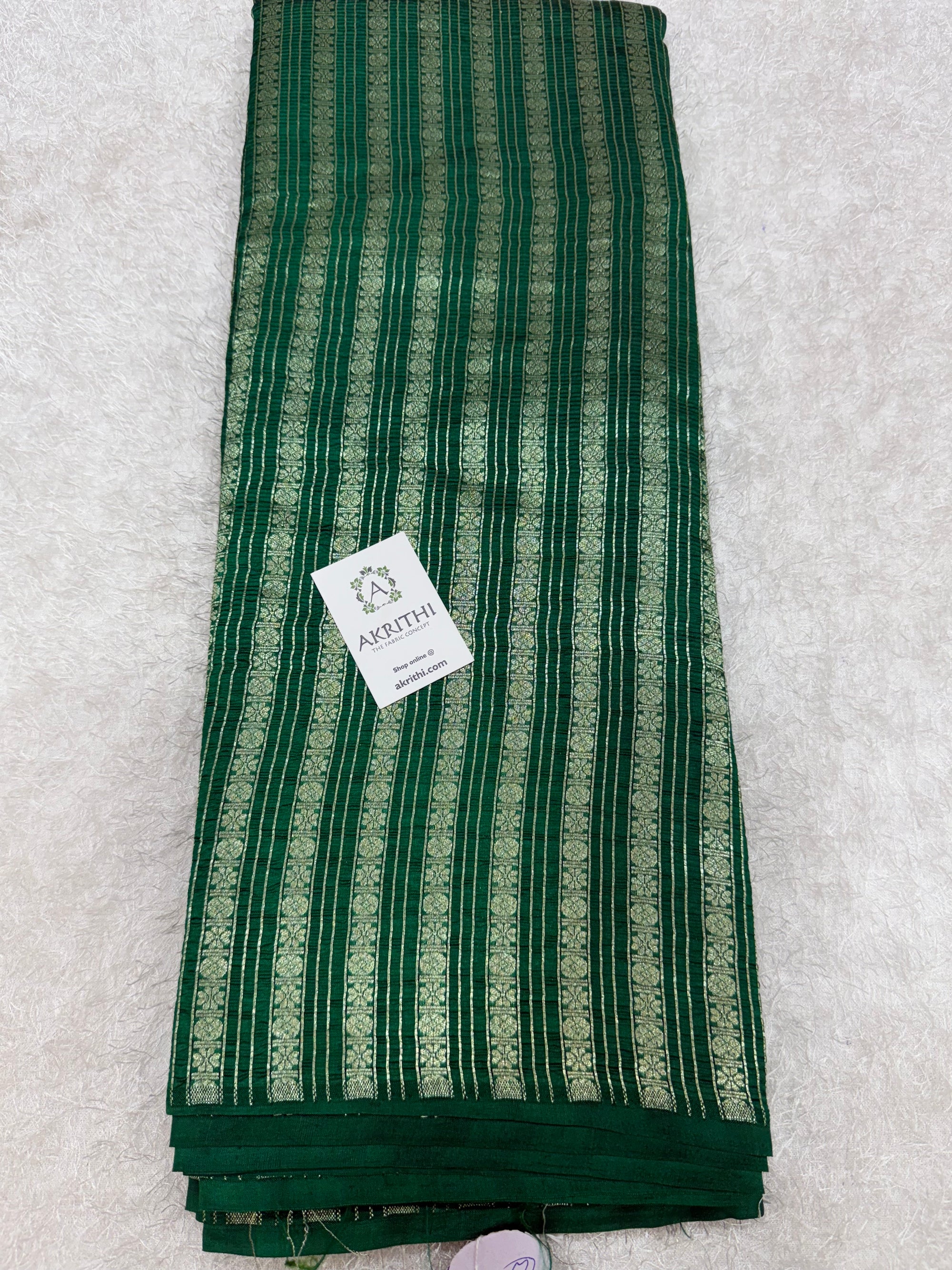 Crushed Pure raw mango silk Banarasi fabric