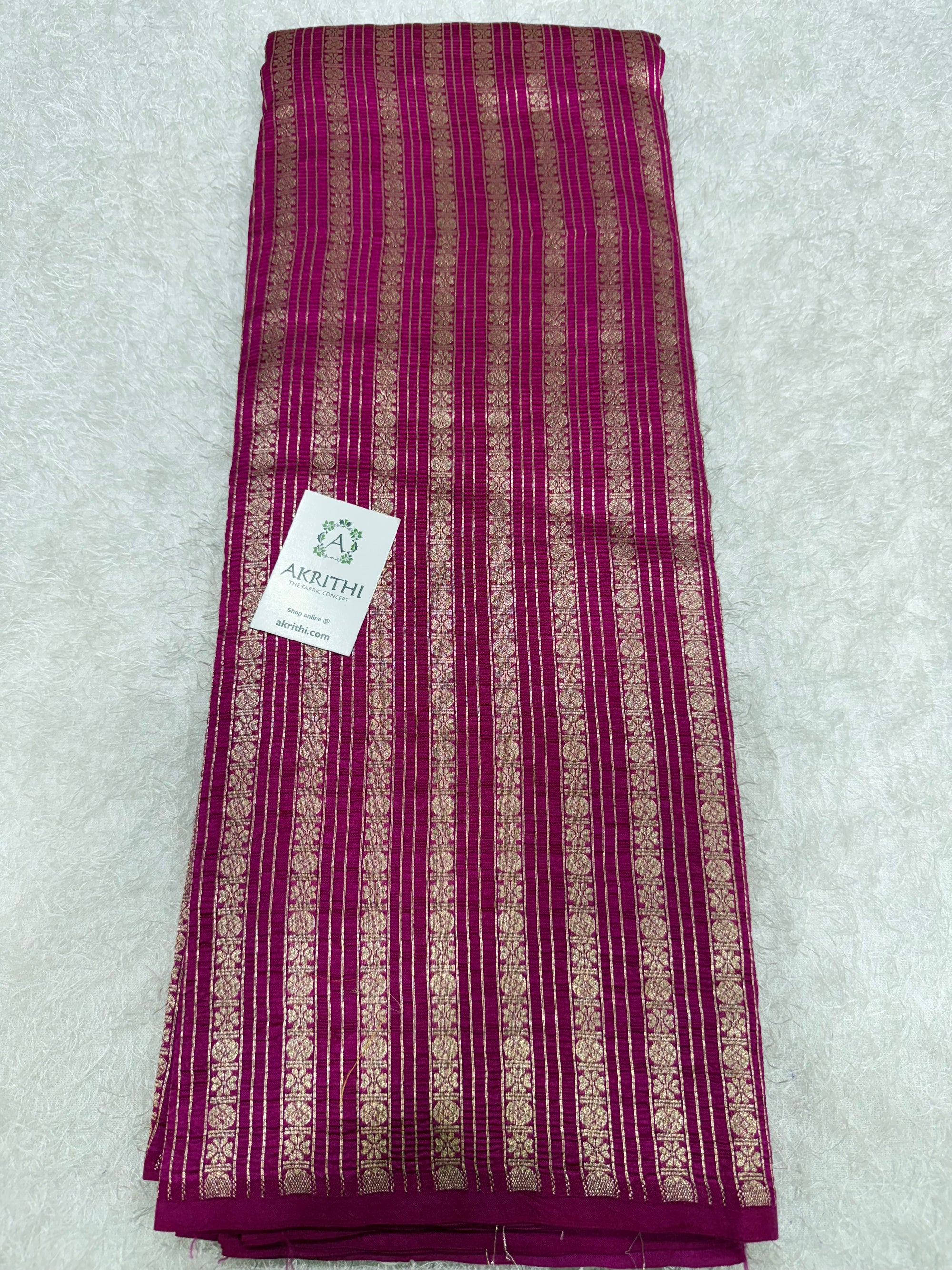 Crushed Pure raw mango silk Banarasi fabric