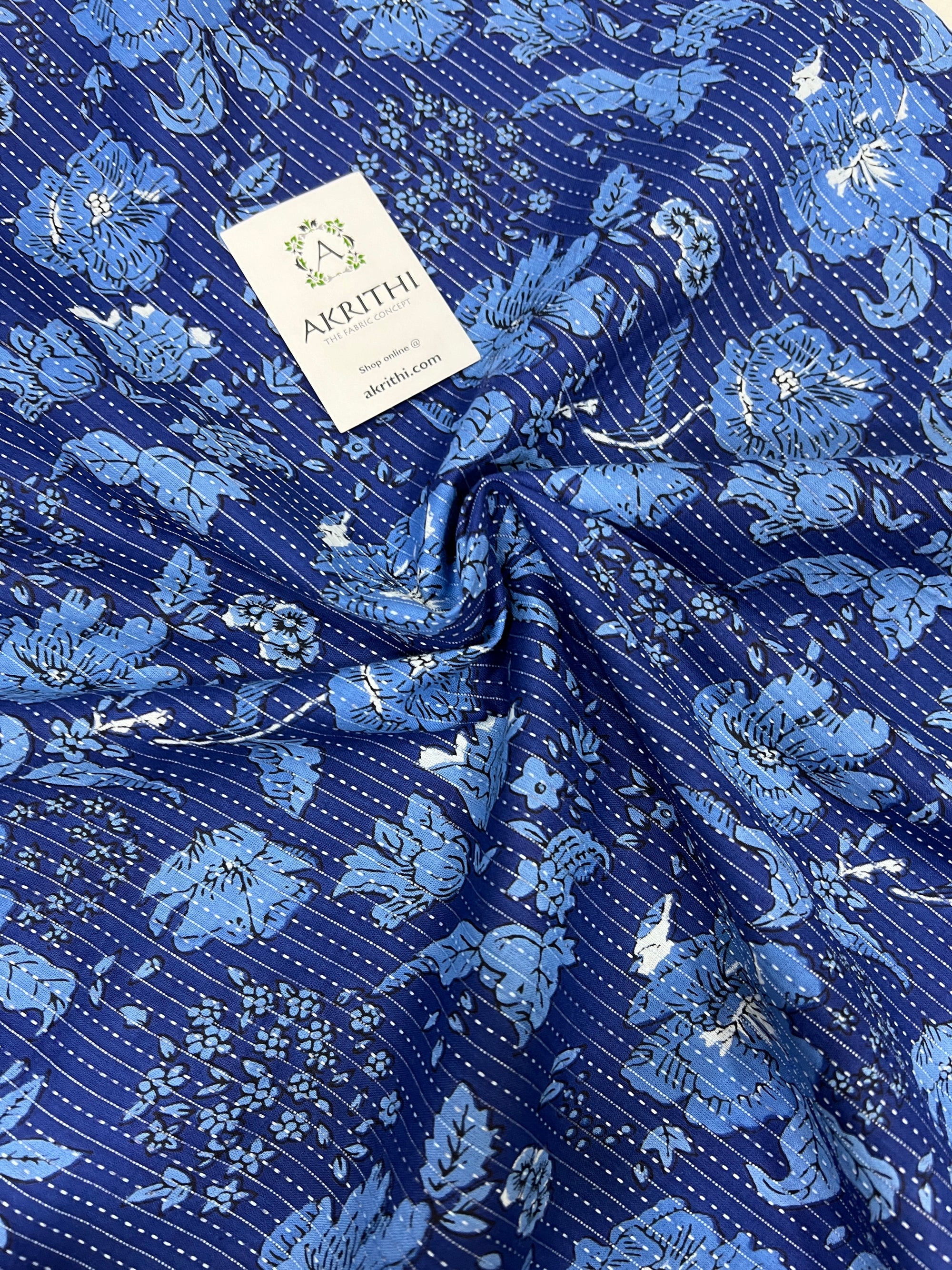 Kantha Printed pure cotton fabric