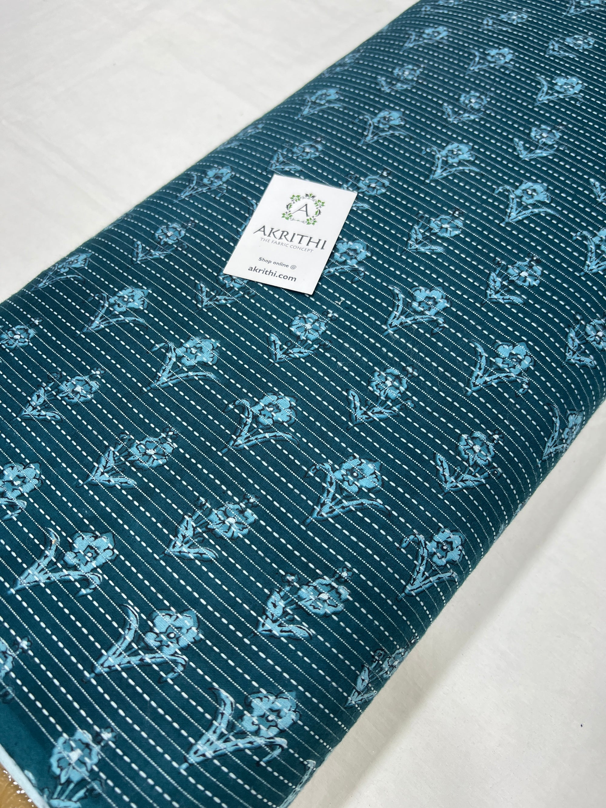 Kantha Printed pure cotton fabric