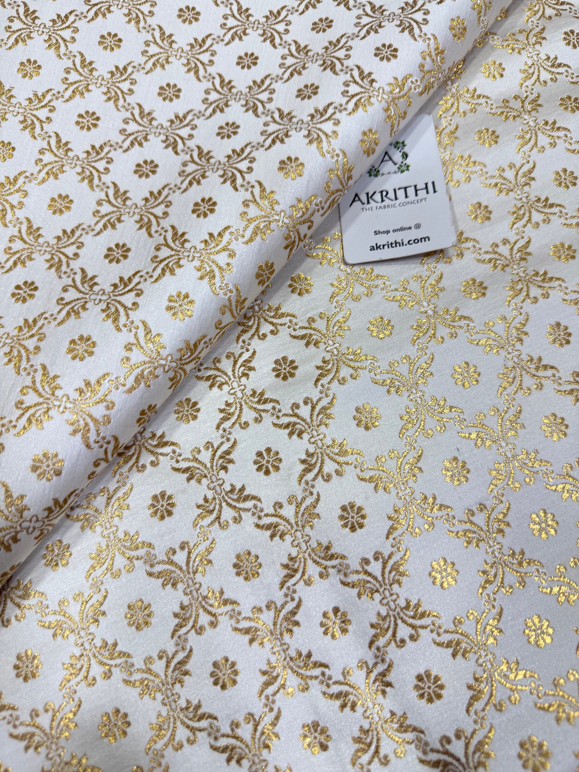 Dyeable Pure katan Banarasi brocade fabric