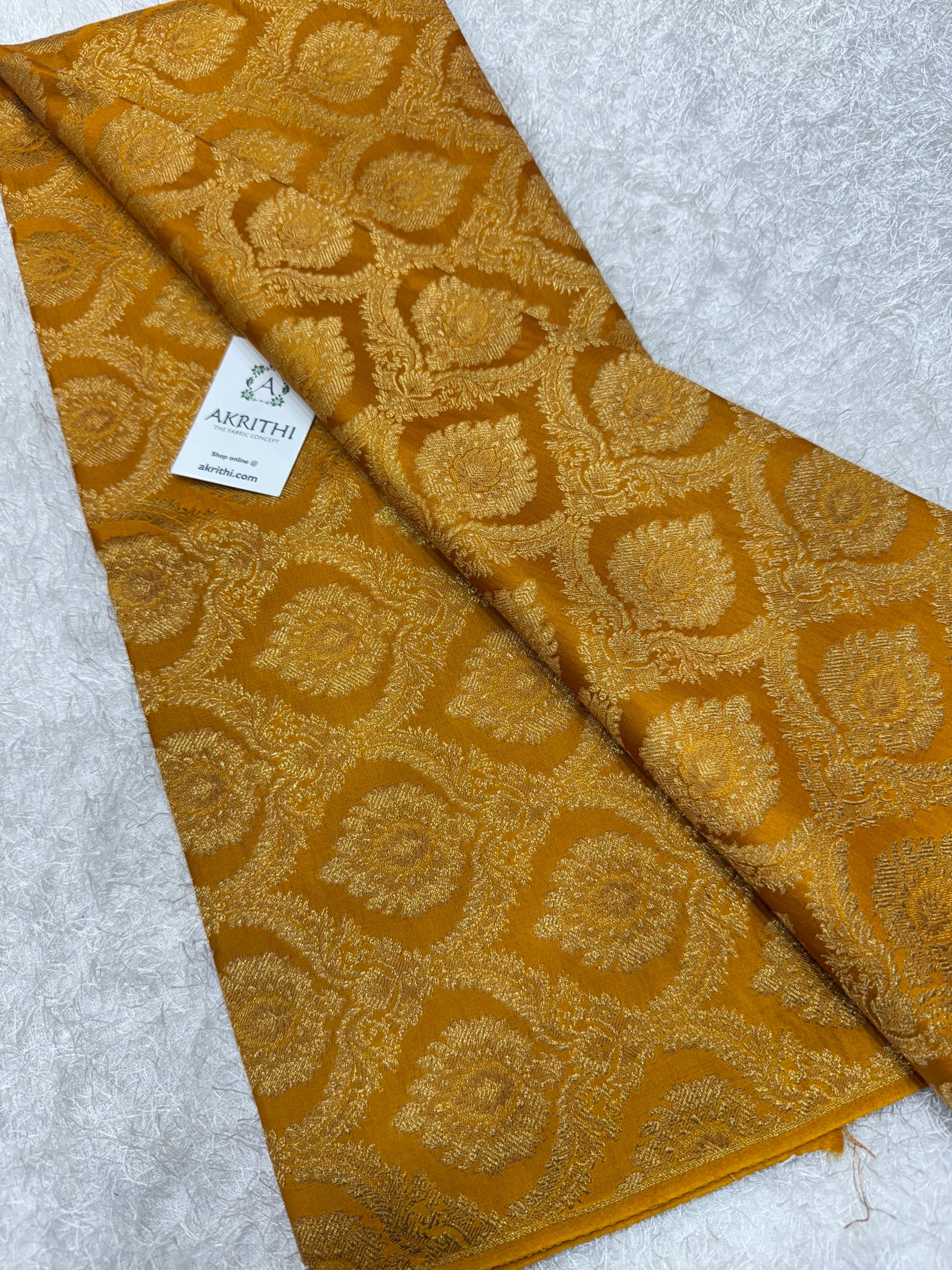 Pure katan Banarasi brocade fabric 1.5 metres