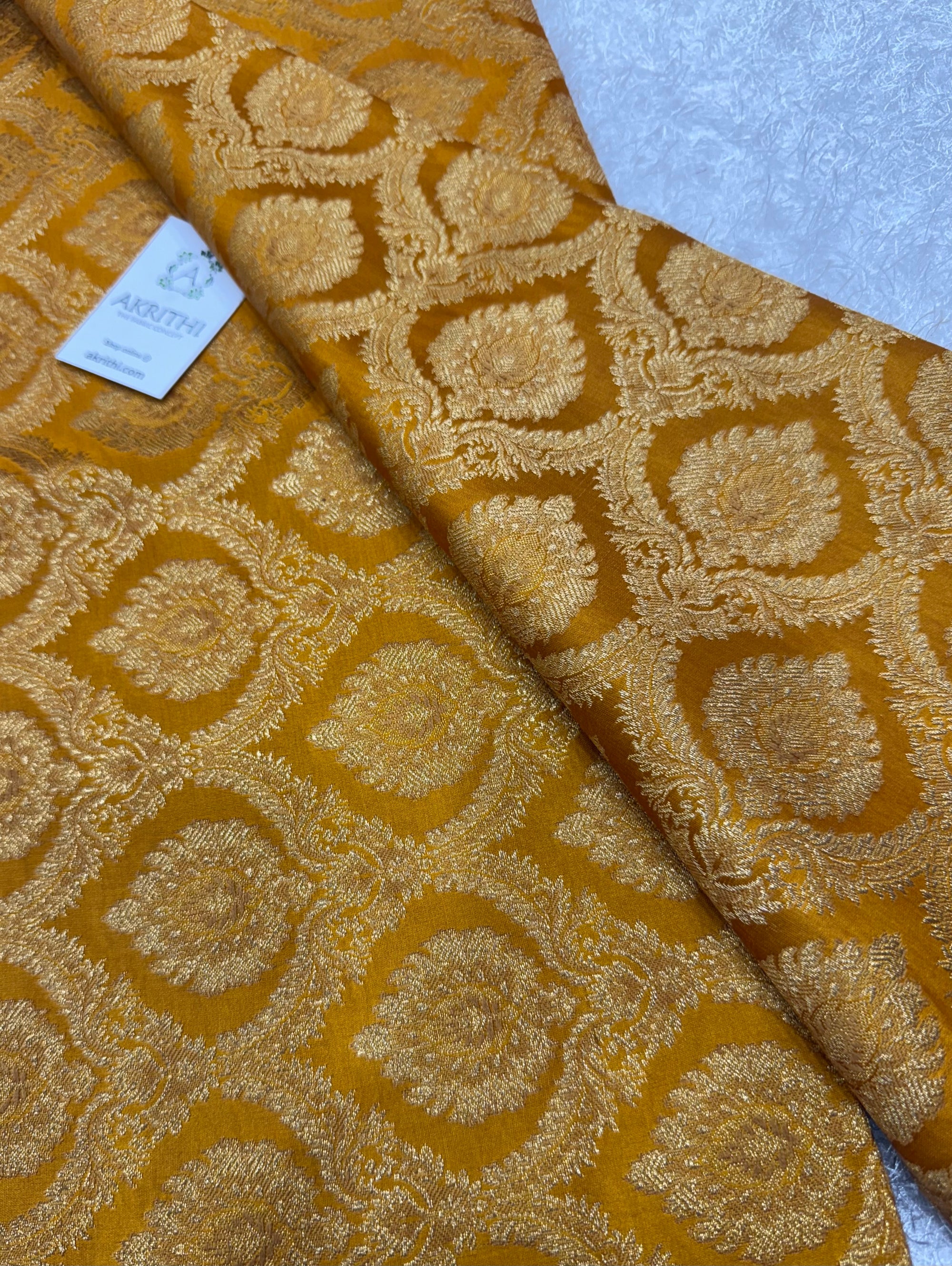 Pure katan Banarasi brocade fabric 1.5 metres