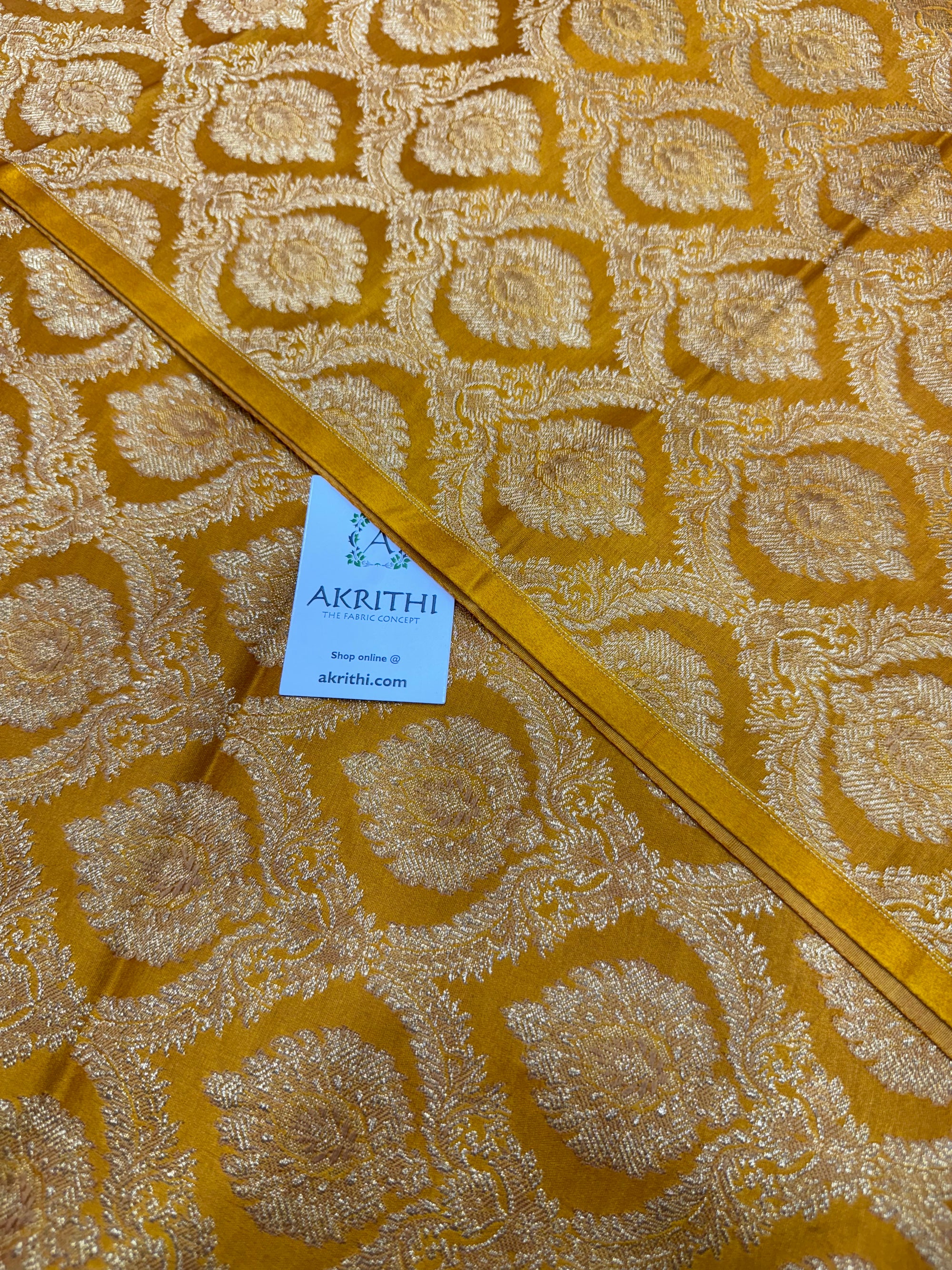 Pure katan Banarasi brocade fabric 1.5 metres
