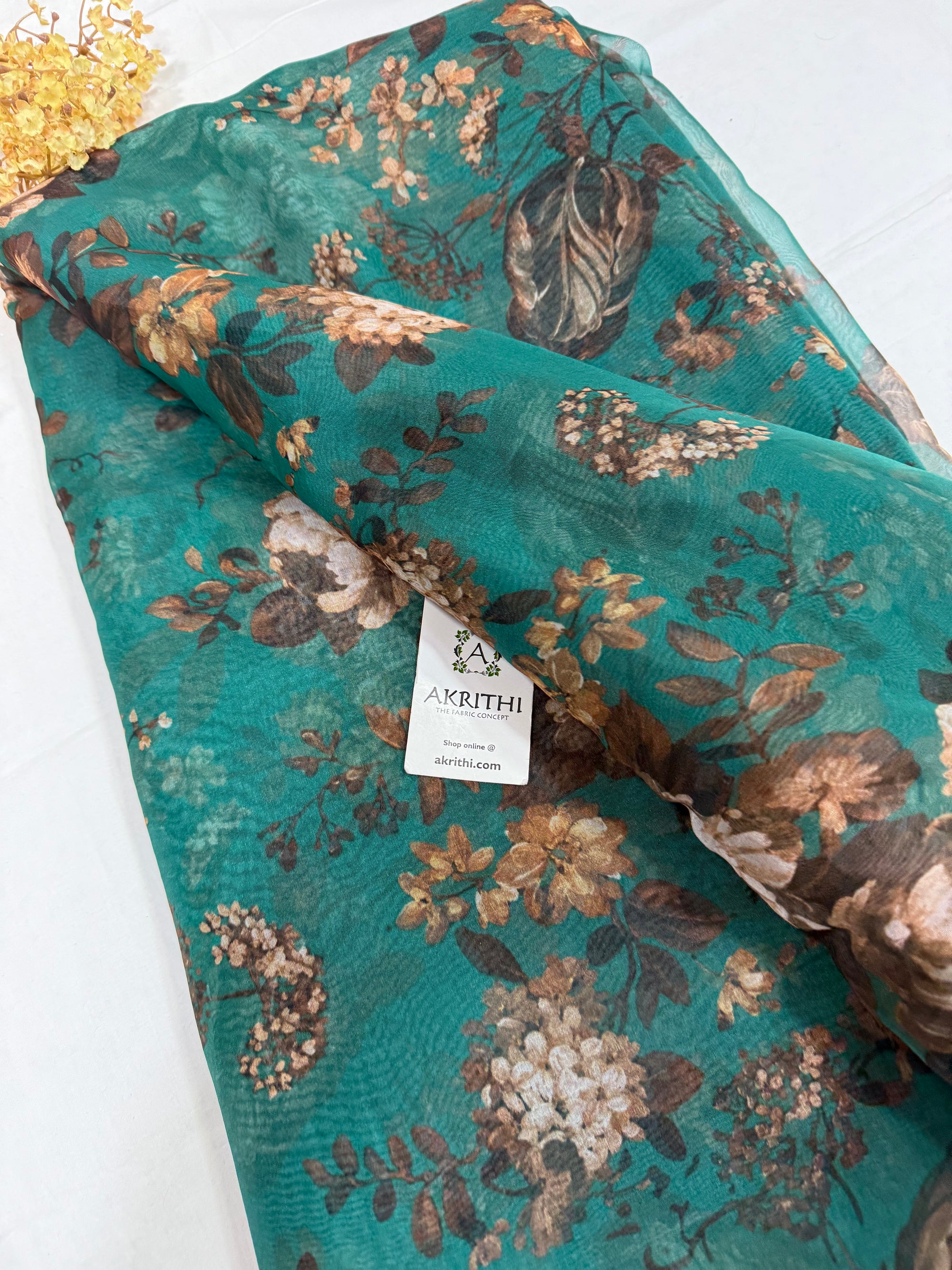 Digital floral Printed organza fabric
