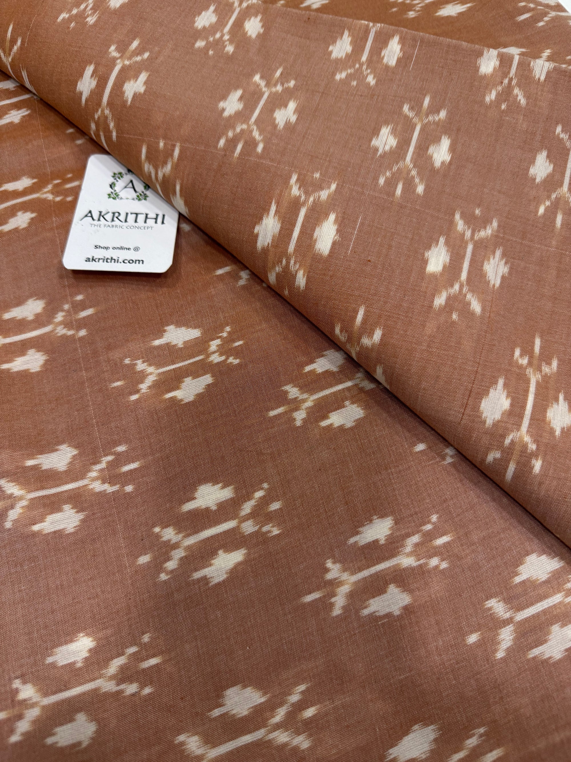 Handloom Ikat pure mercerised cotton fabric