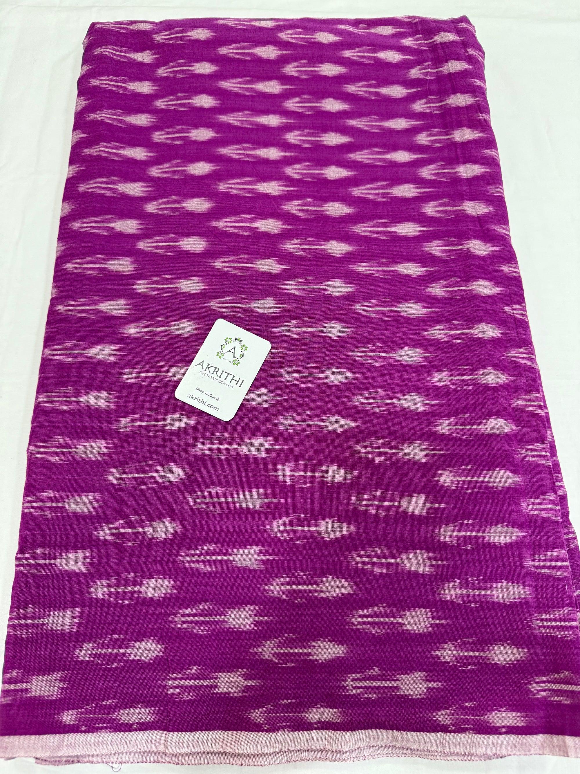 Handloom Ikat pure mercerised cotton fabric