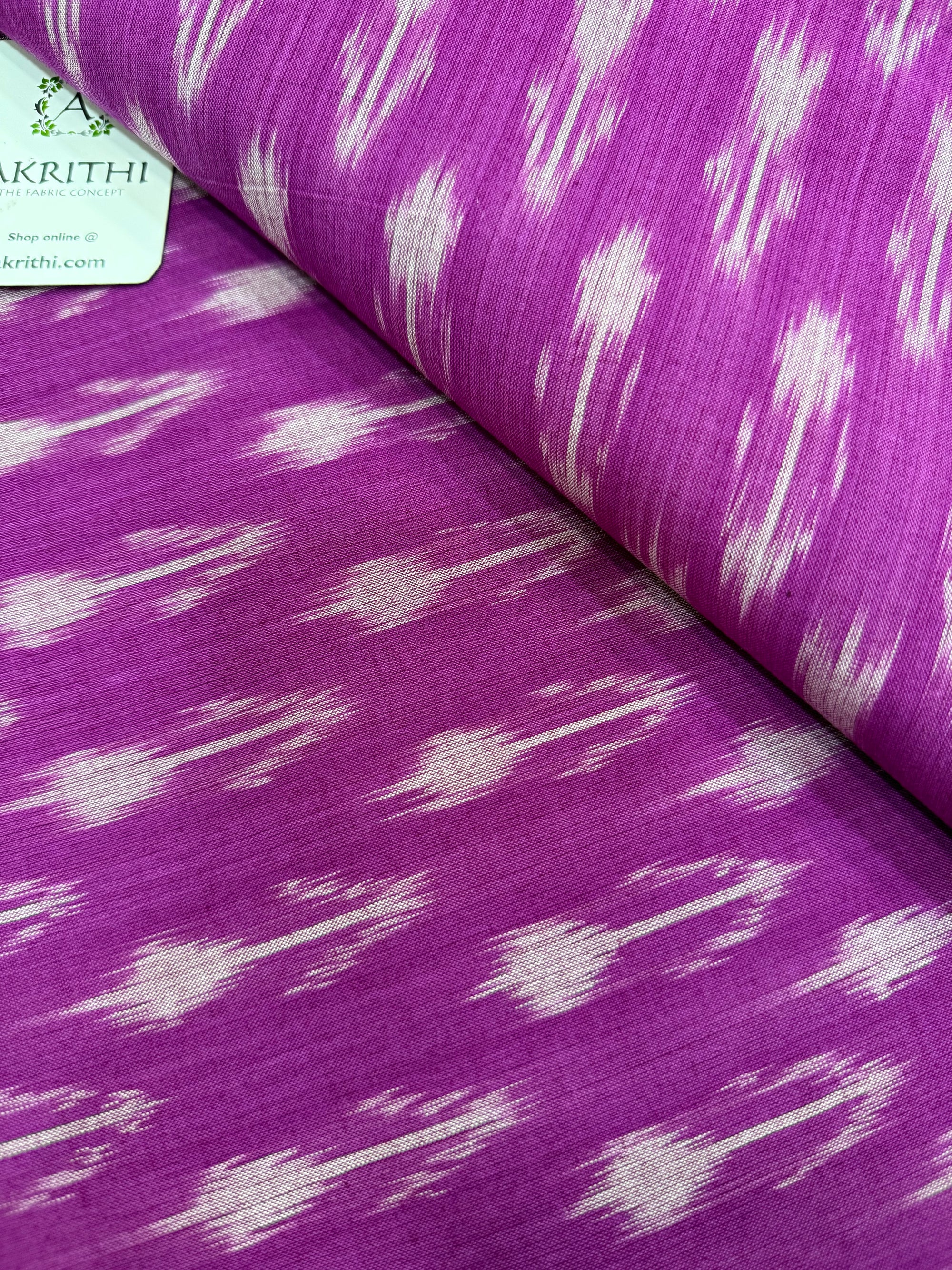 Handloom Ikat pure mercerised cotton fabric
