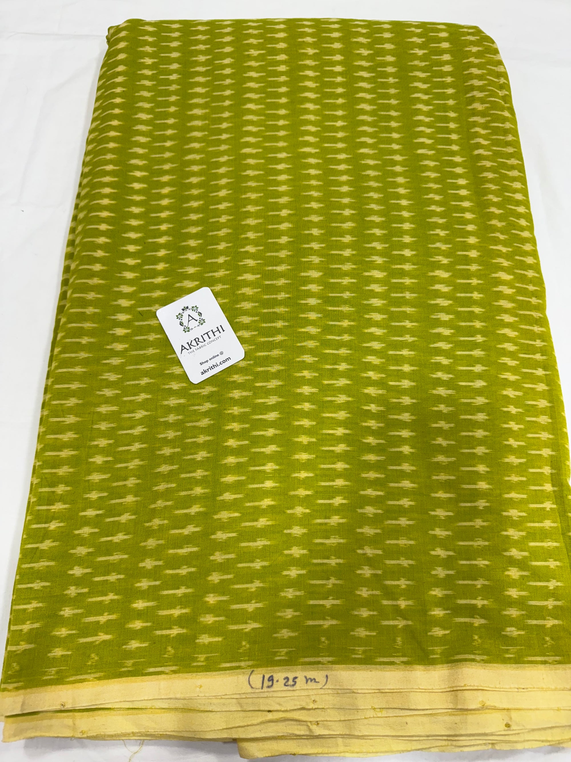 Handloom Ikat pure mercerised cotton fabric