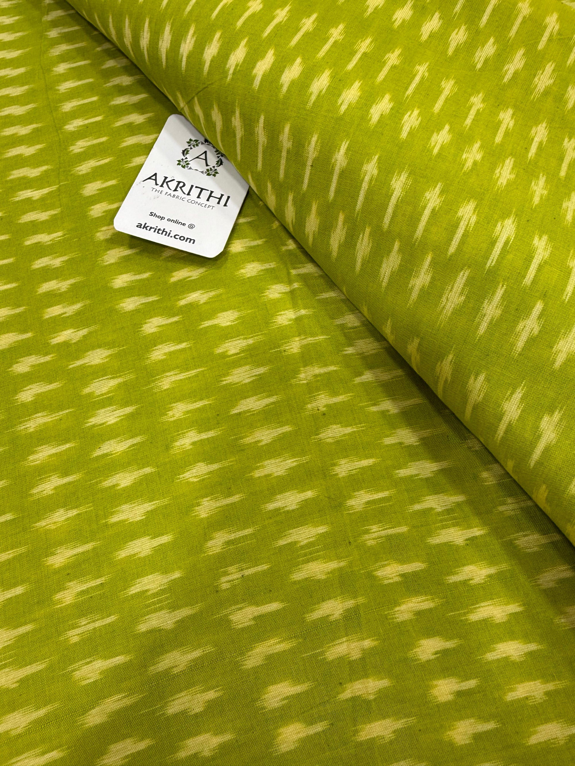 Handloom Ikat pure mercerised cotton fabric