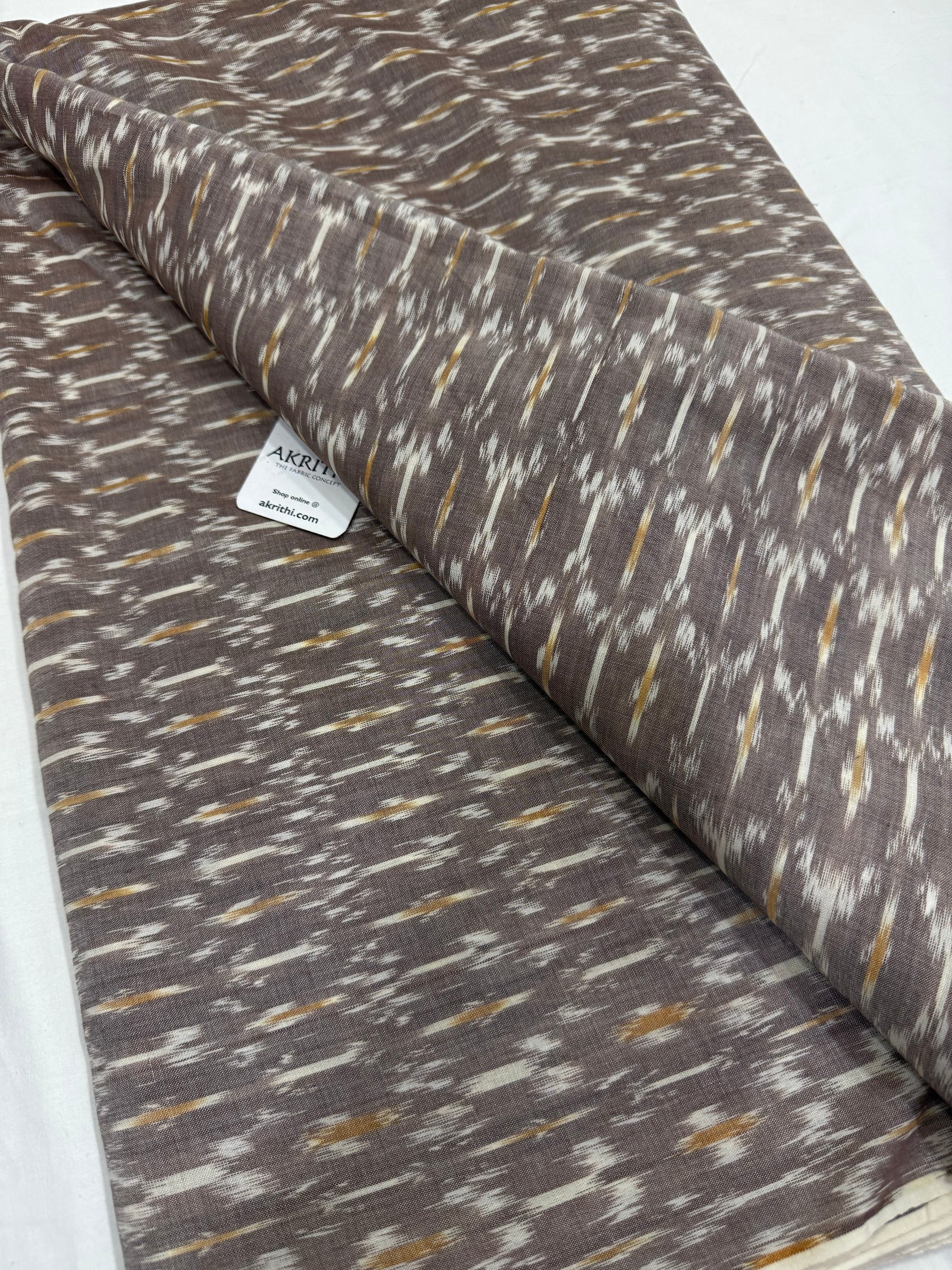 Handloom Ikat pure mercerised cotton fabric