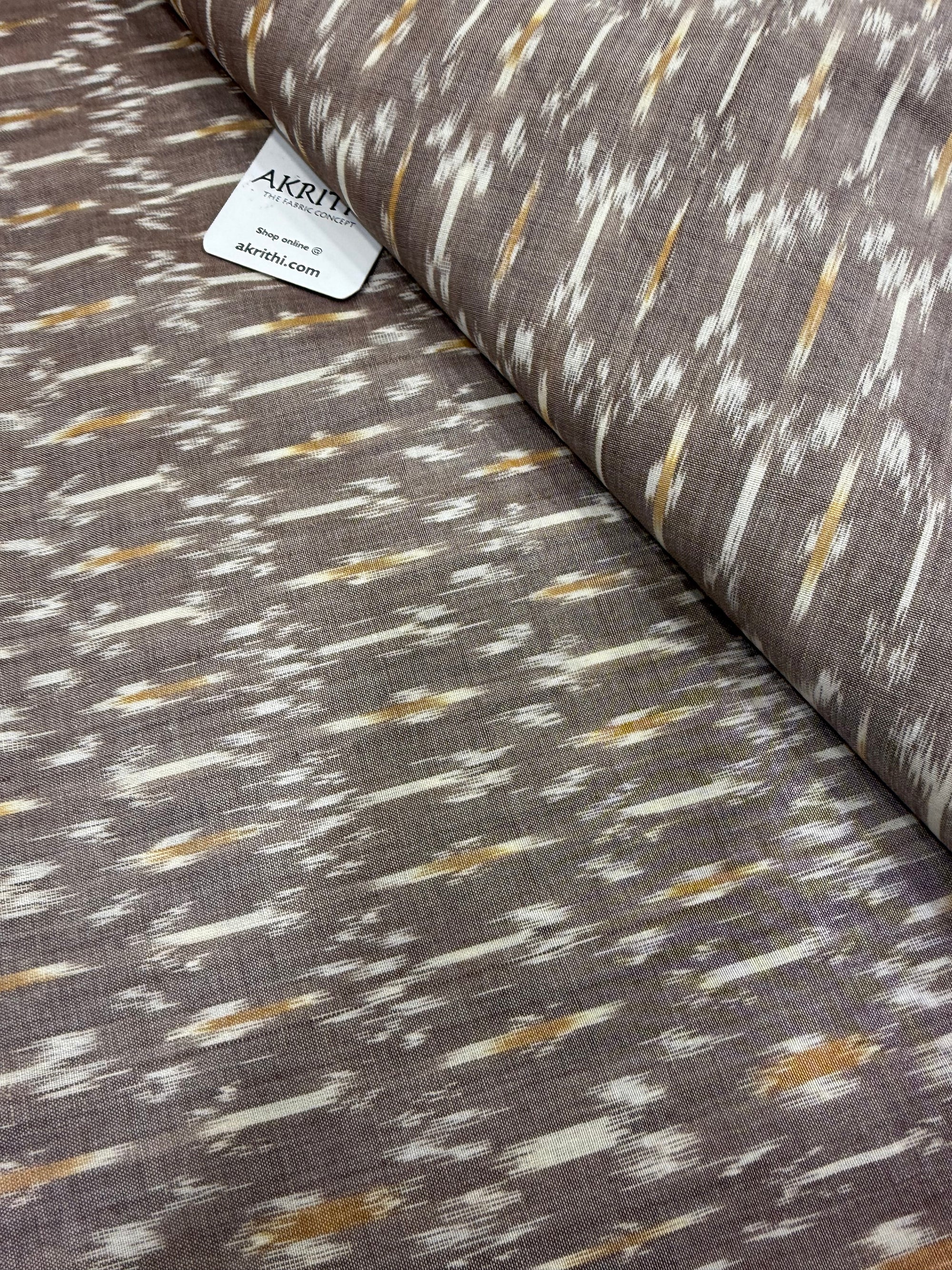 Handloom Ikat pure mercerised cotton fabric