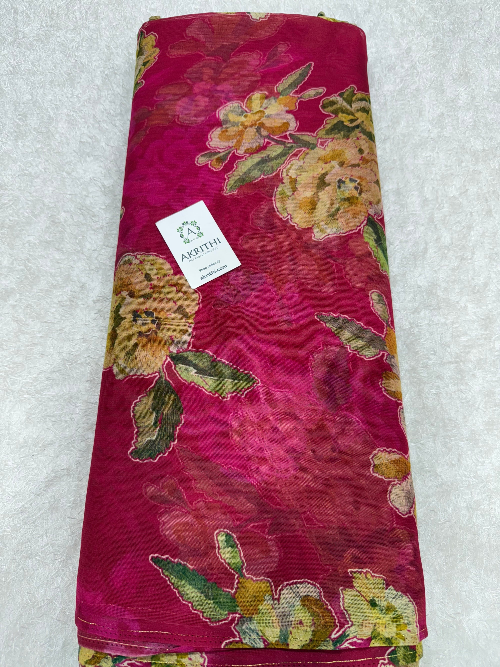 Printed viscose jute fabric