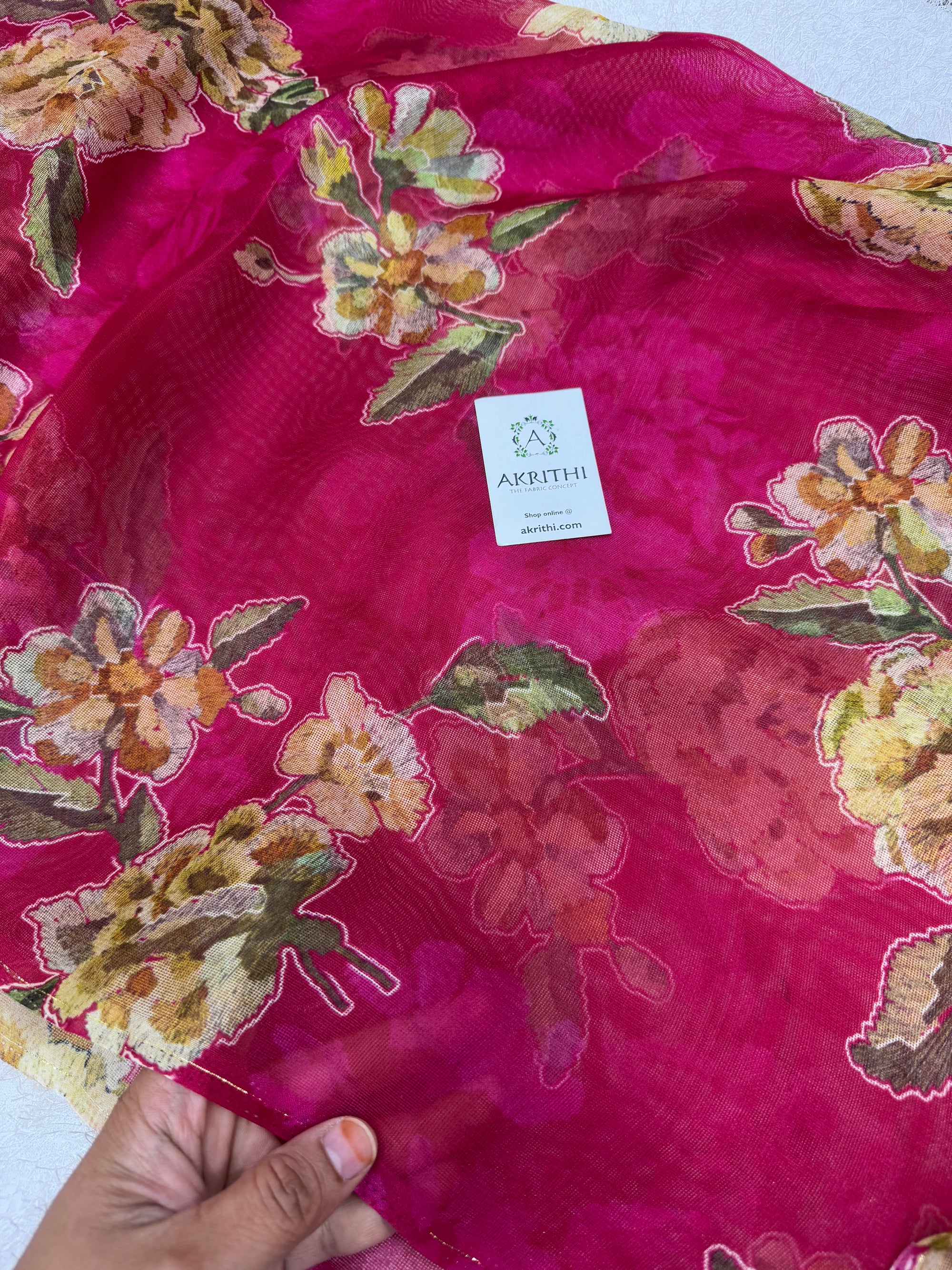 Printed viscose jute fabric