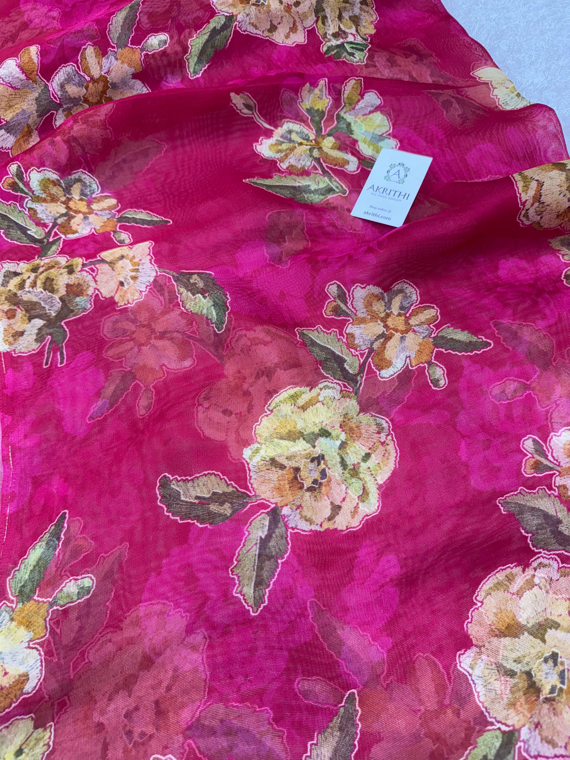 Printed viscose jute fabric