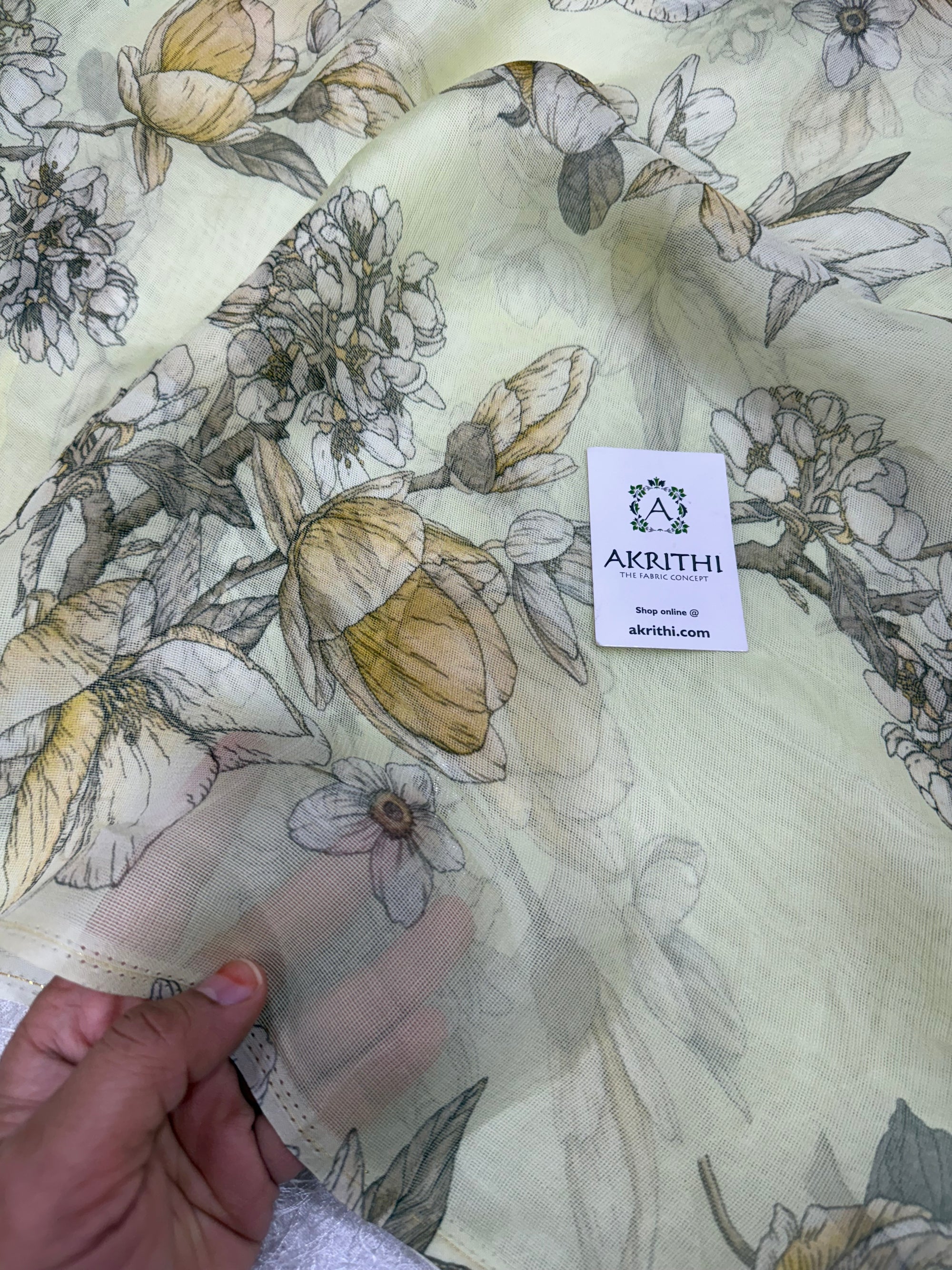 Printed viscose jute fabric