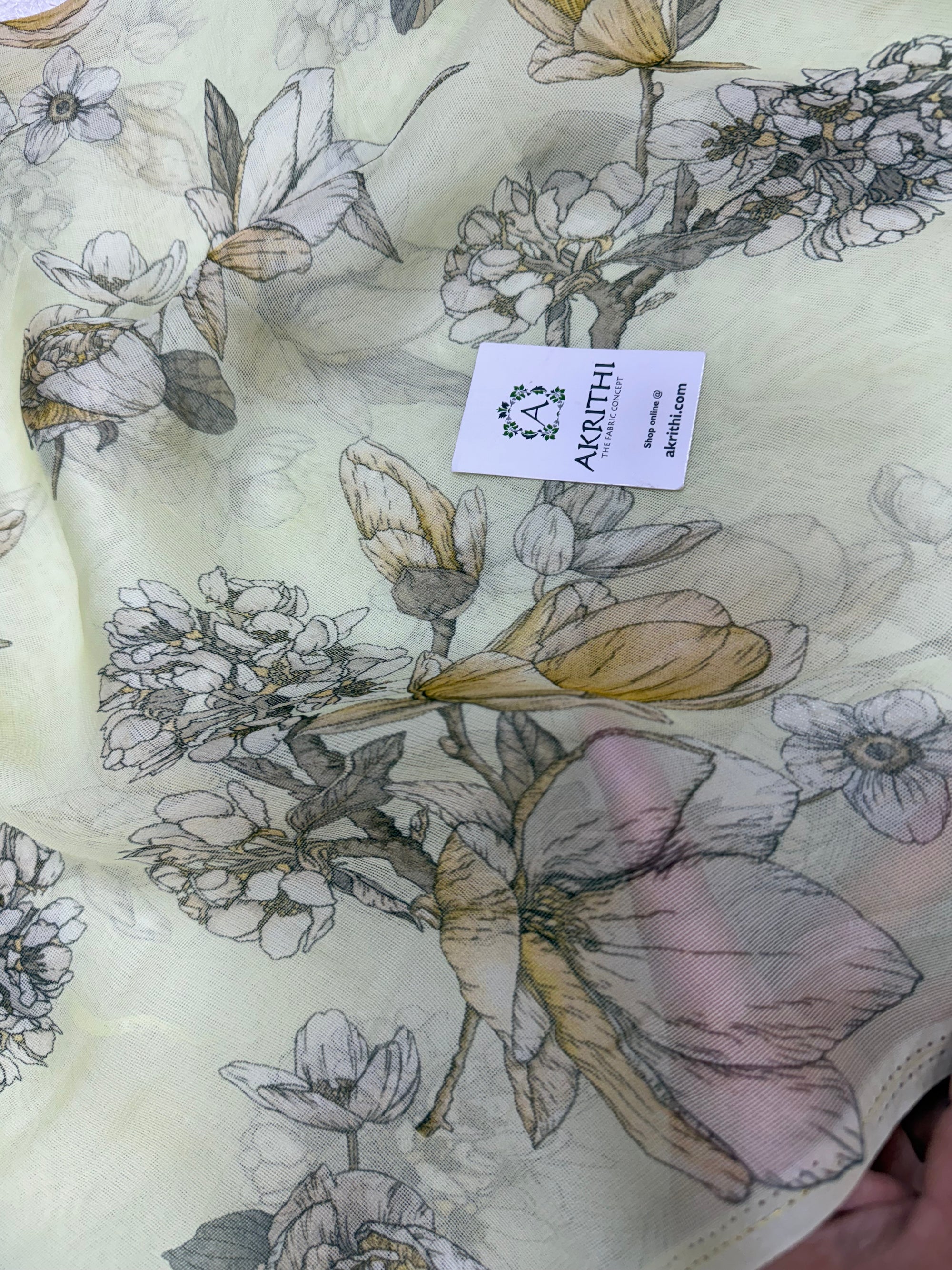 Printed viscose jute fabric