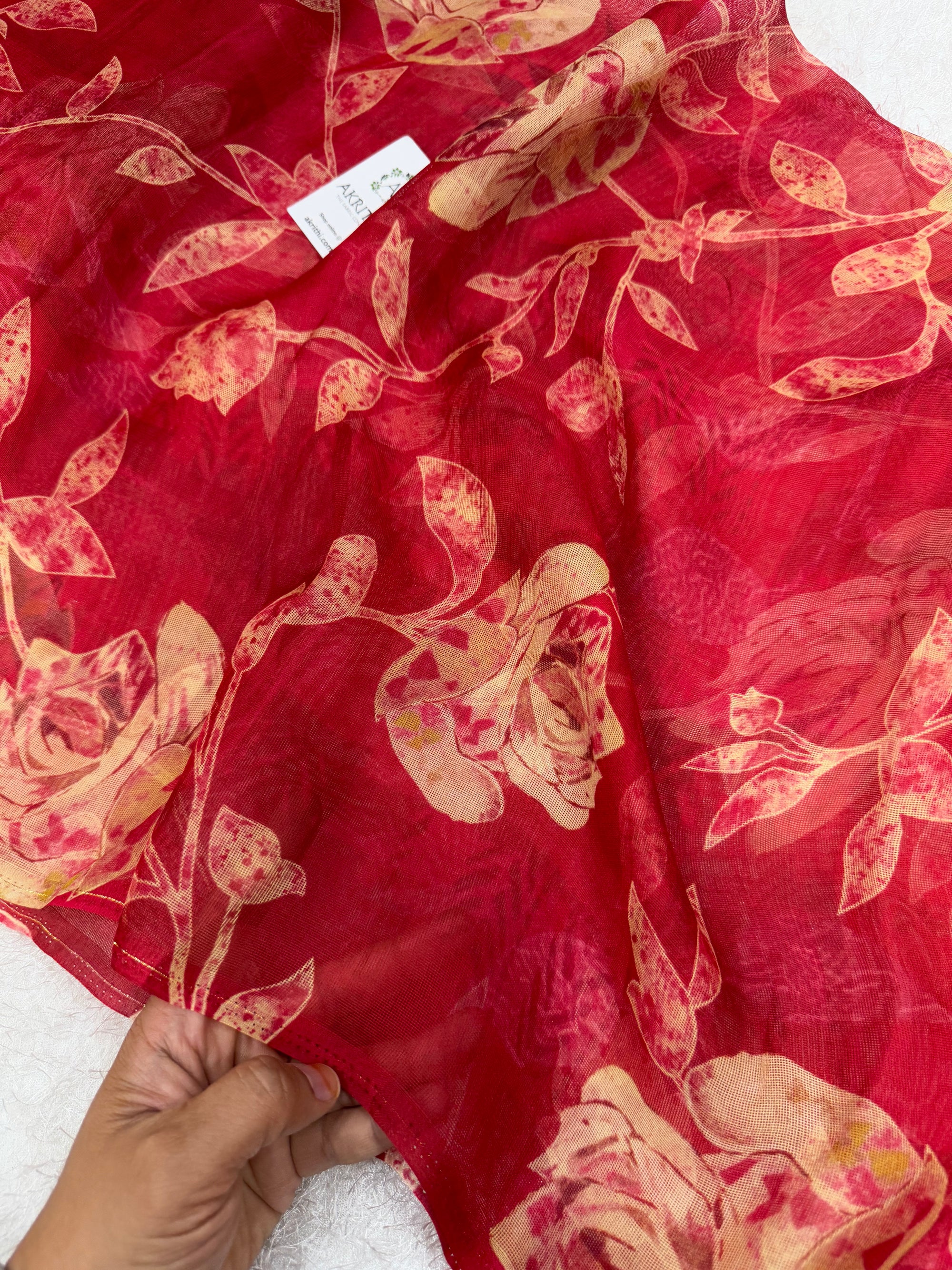 Printed viscose jute fabric