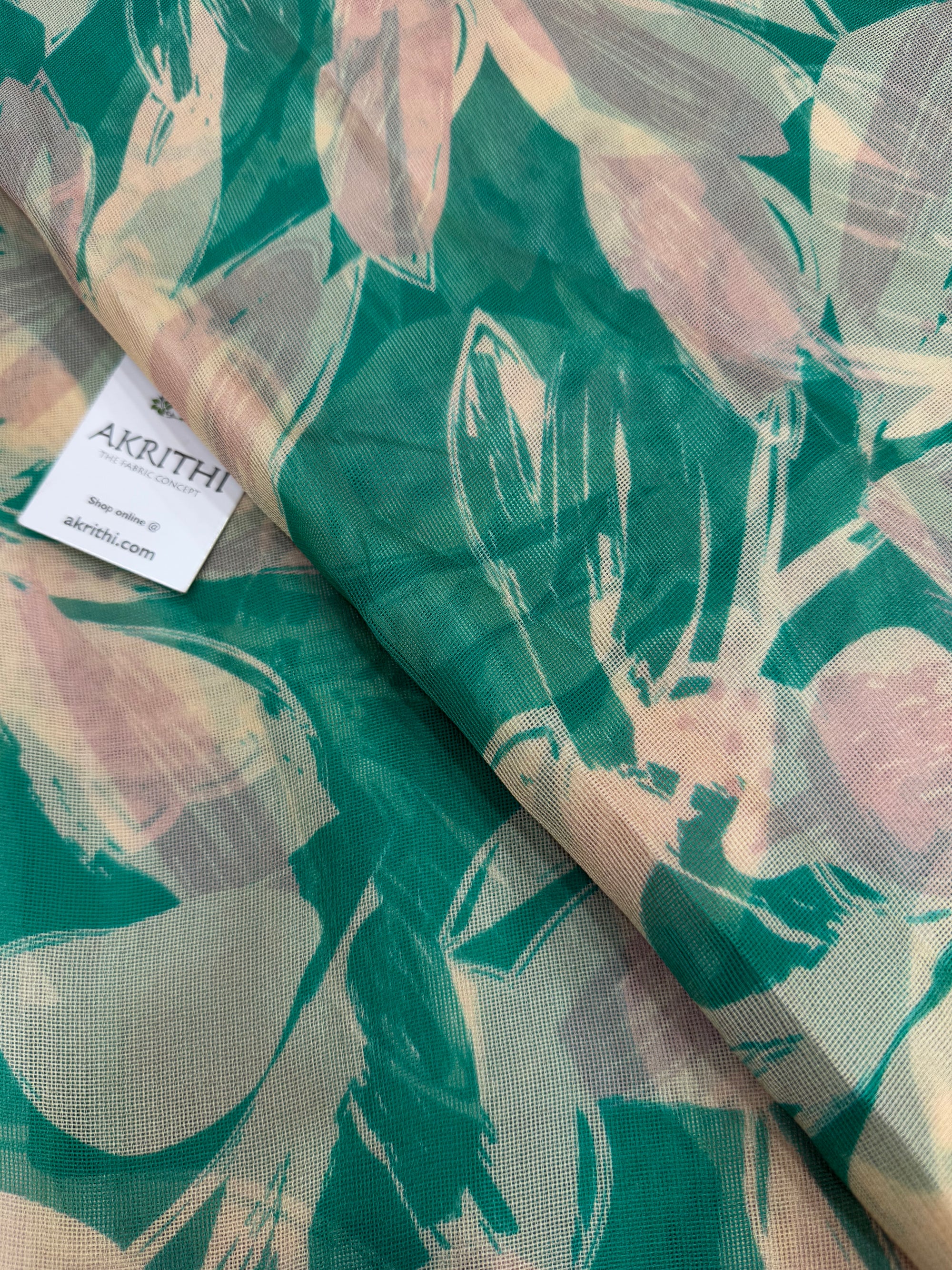 Printed viscose jute fabric