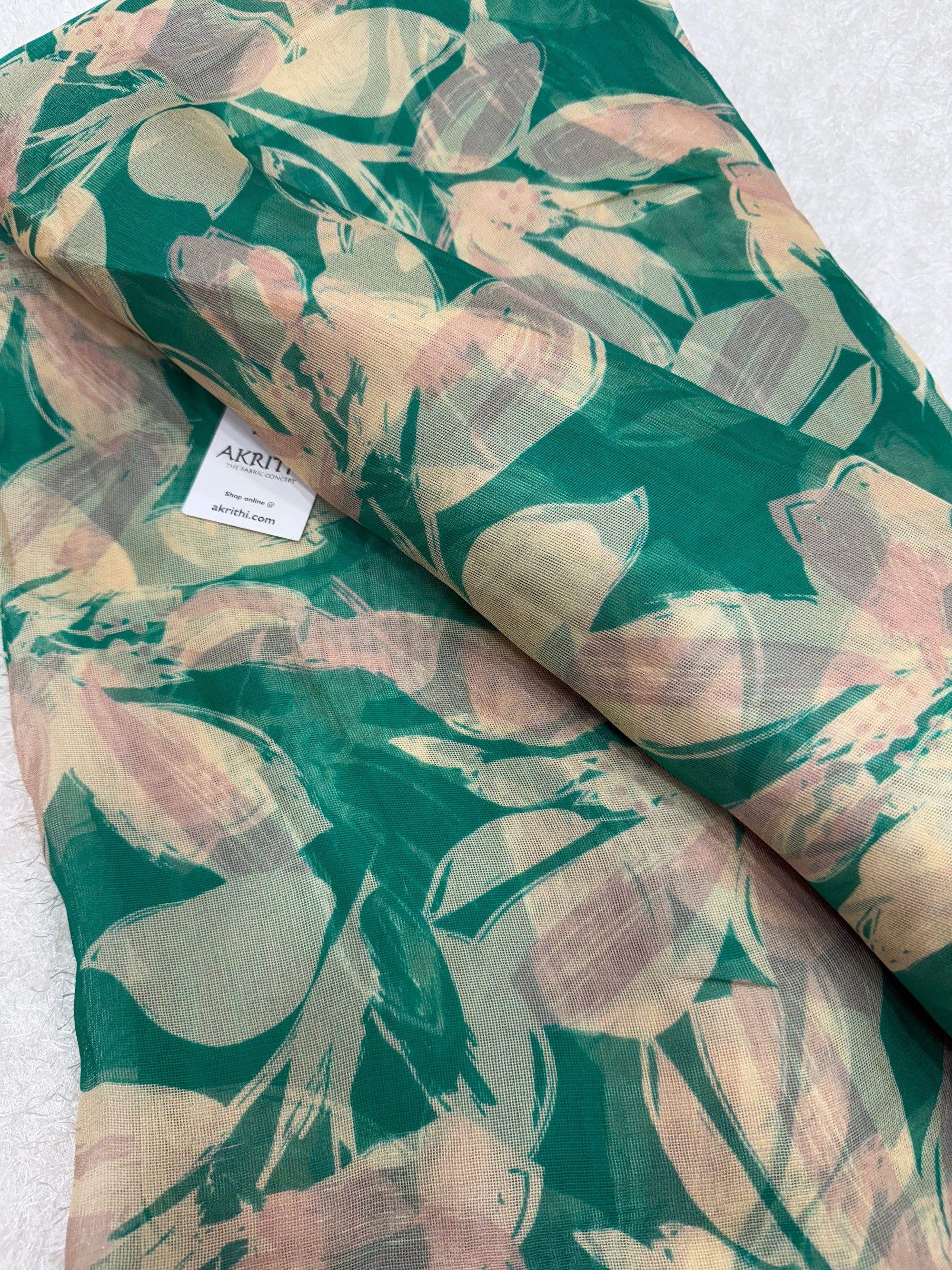 Printed viscose jute fabric