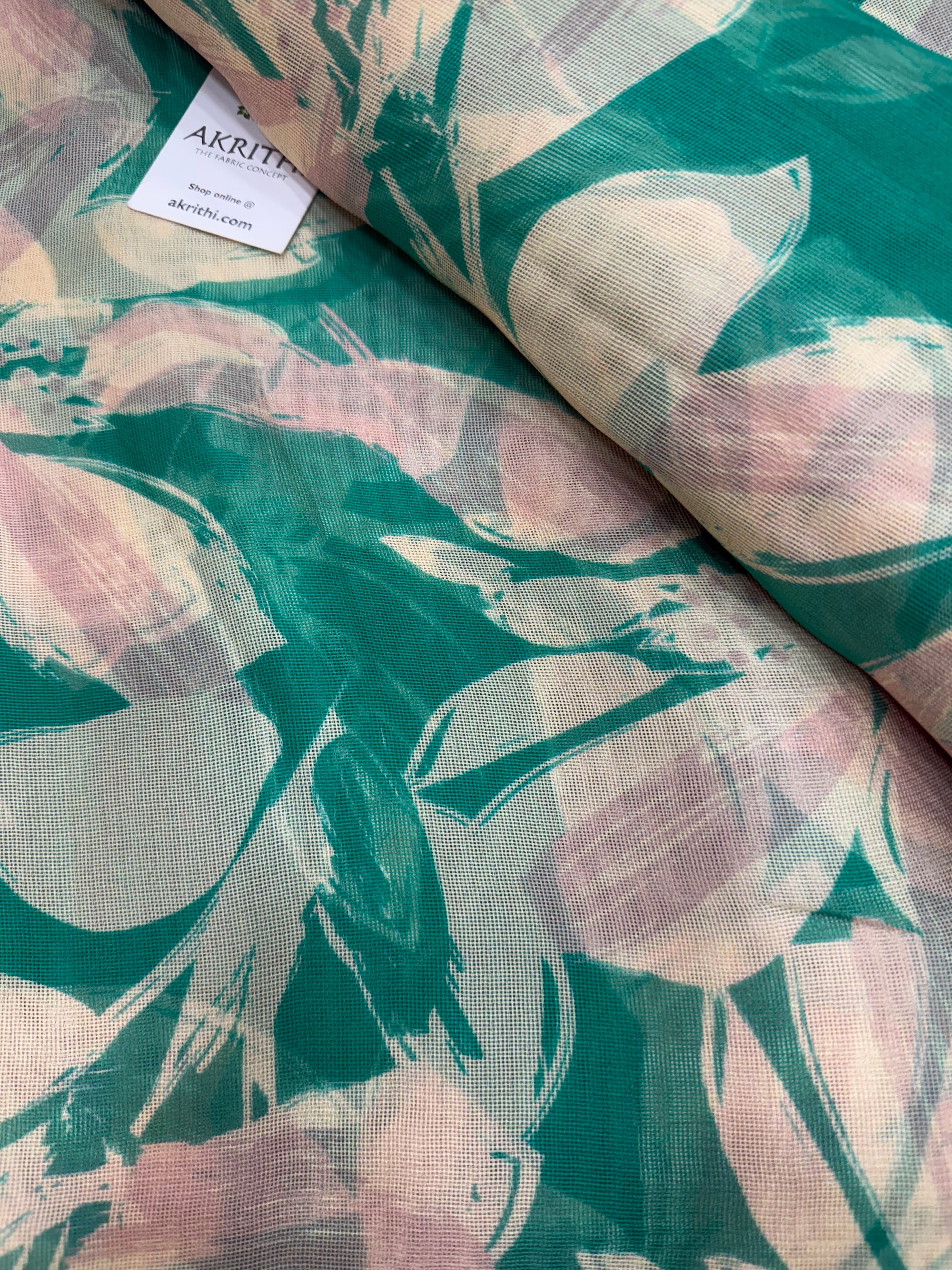 Printed viscose jute fabric