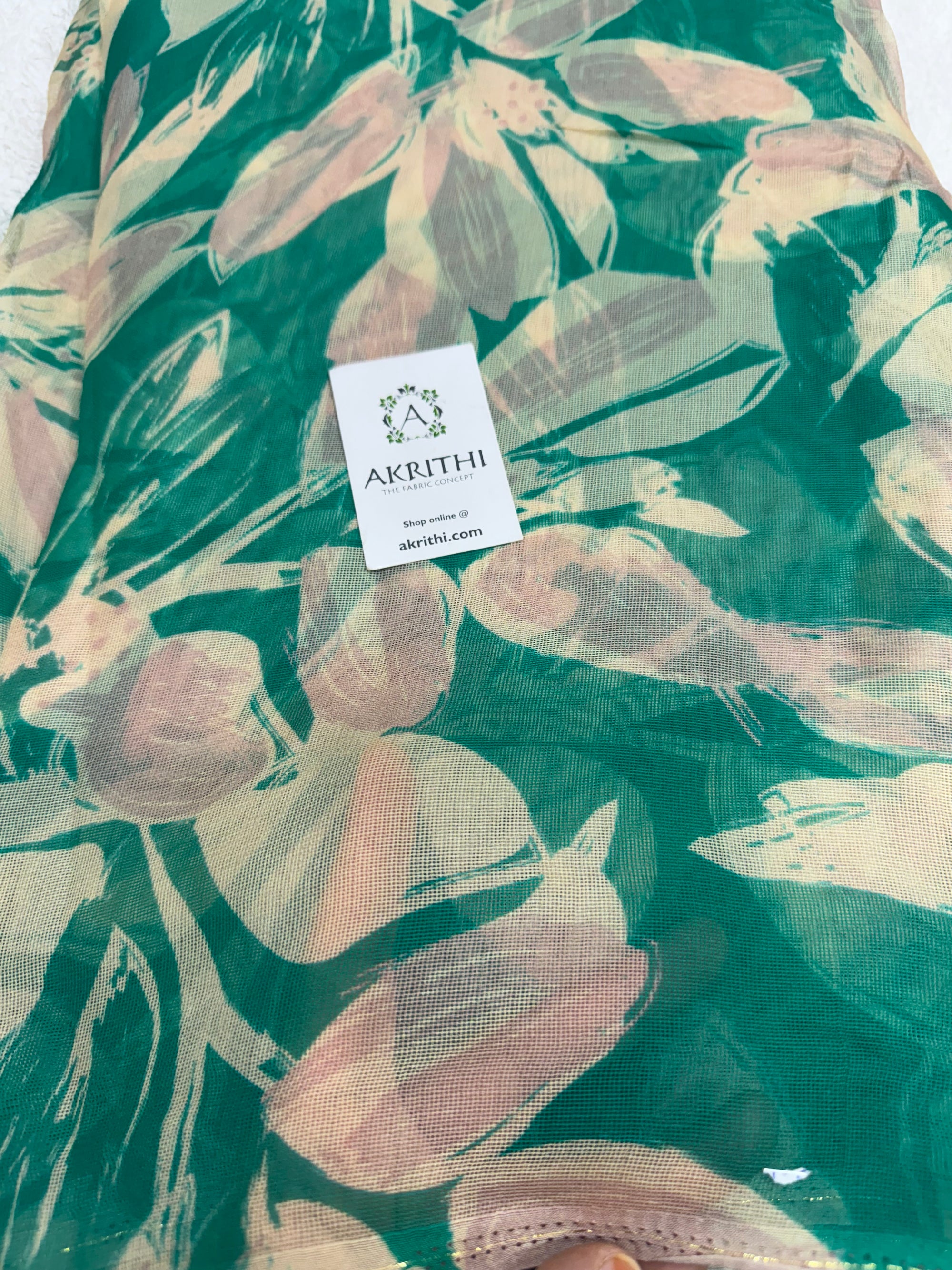 Printed viscose jute fabric