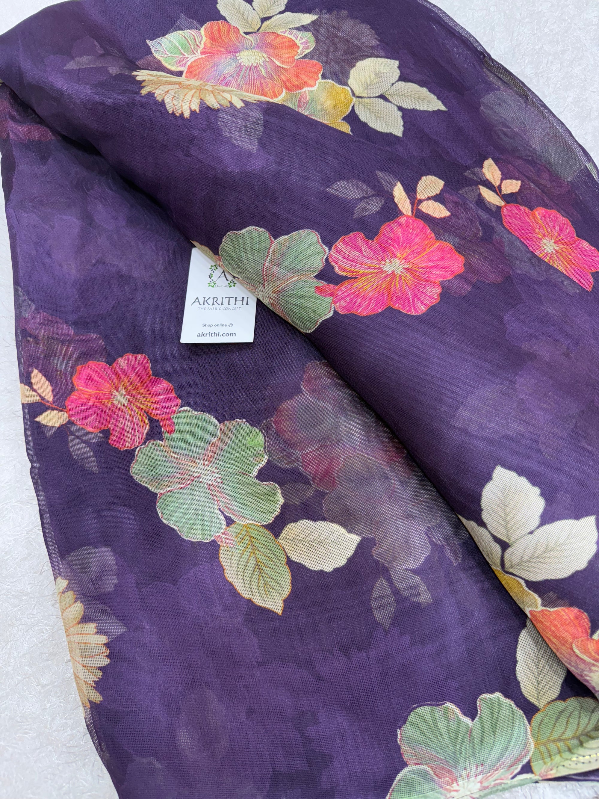 Printed viscose jute fabric