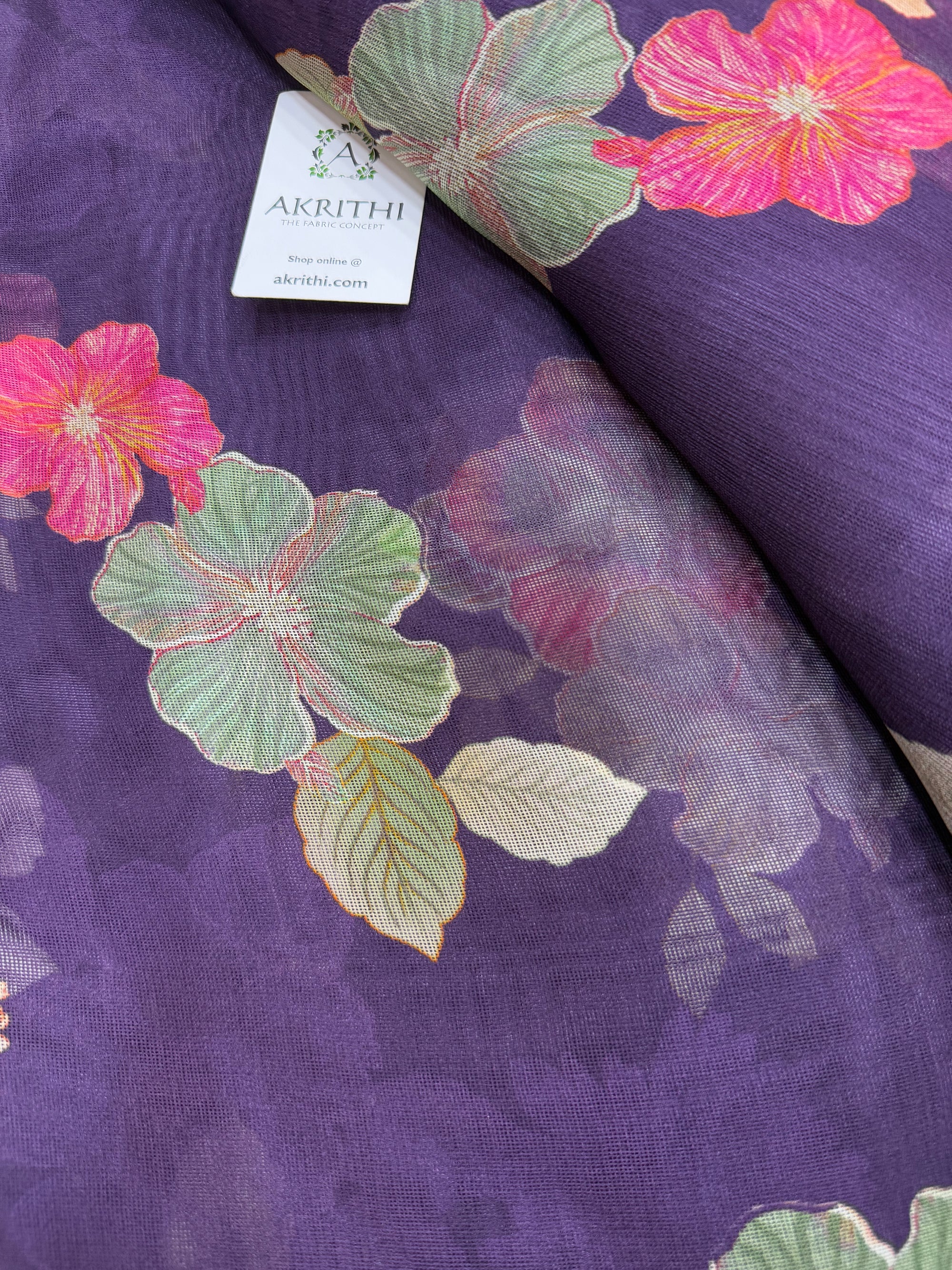 Printed viscose jute fabric