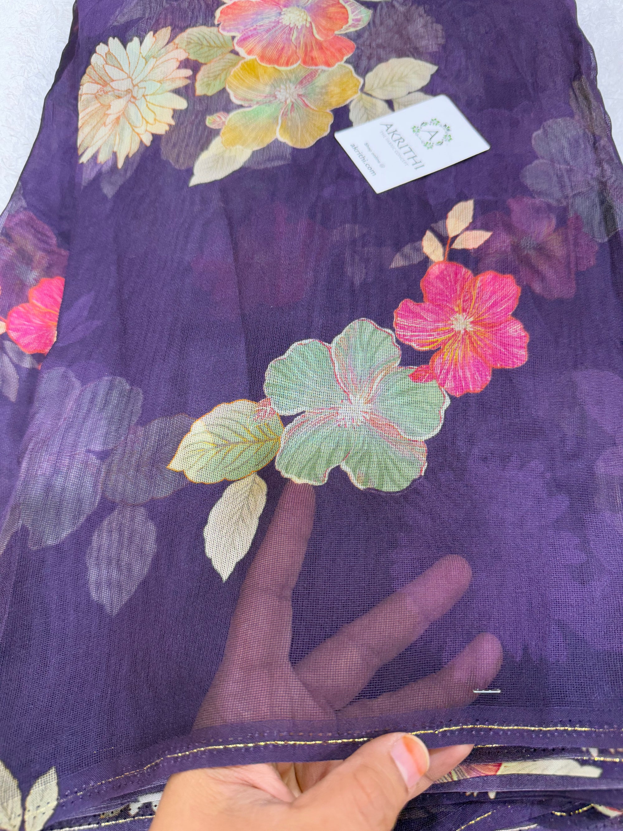 Printed viscose jute fabric