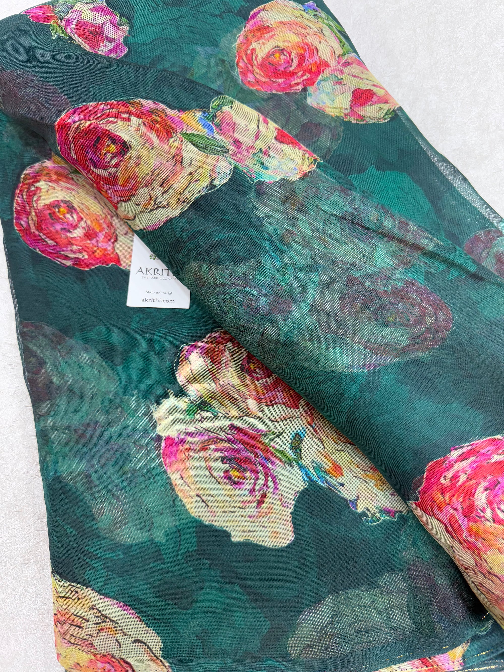 Printed viscose jute fabric