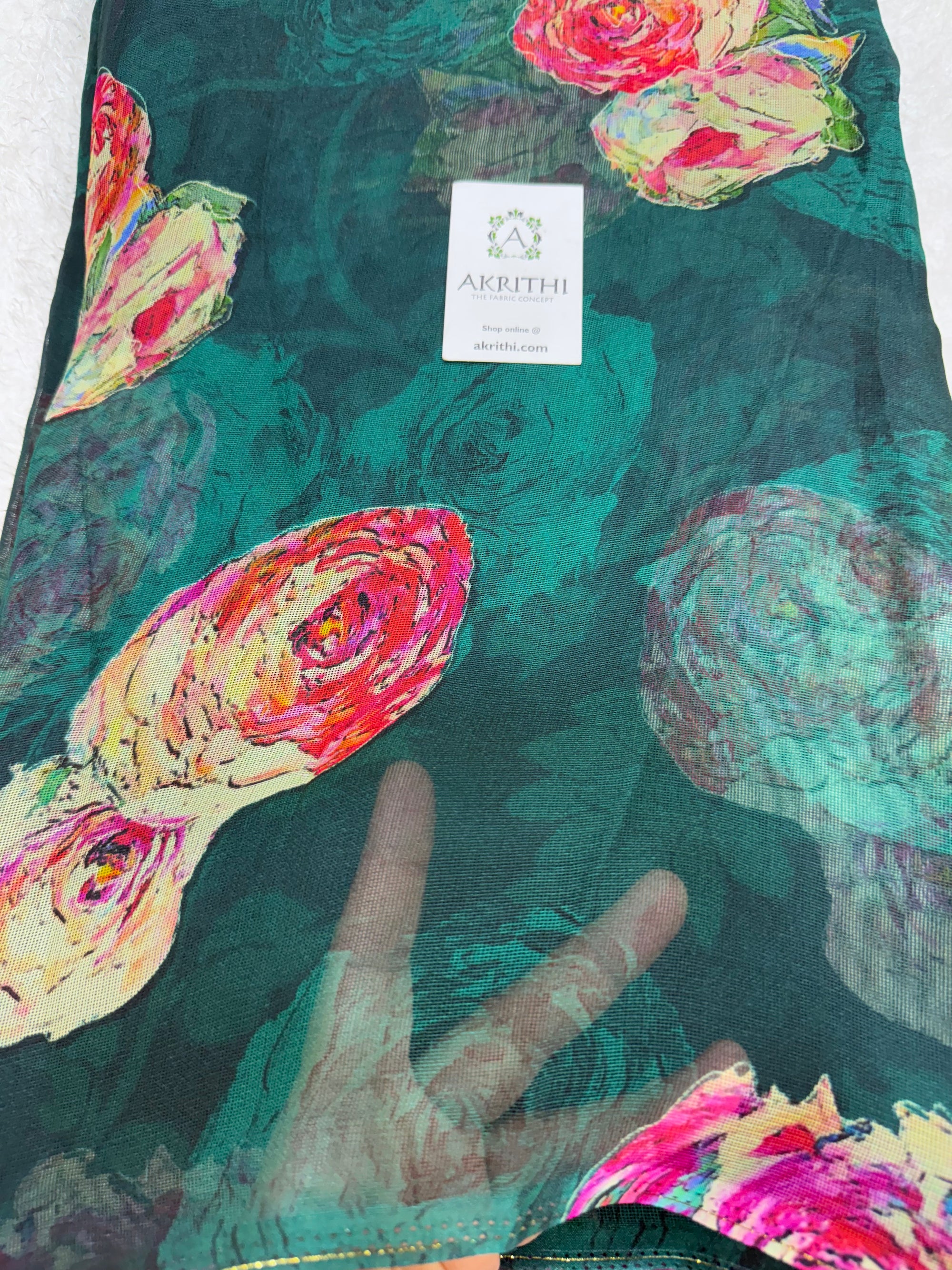 Printed viscose jute fabric