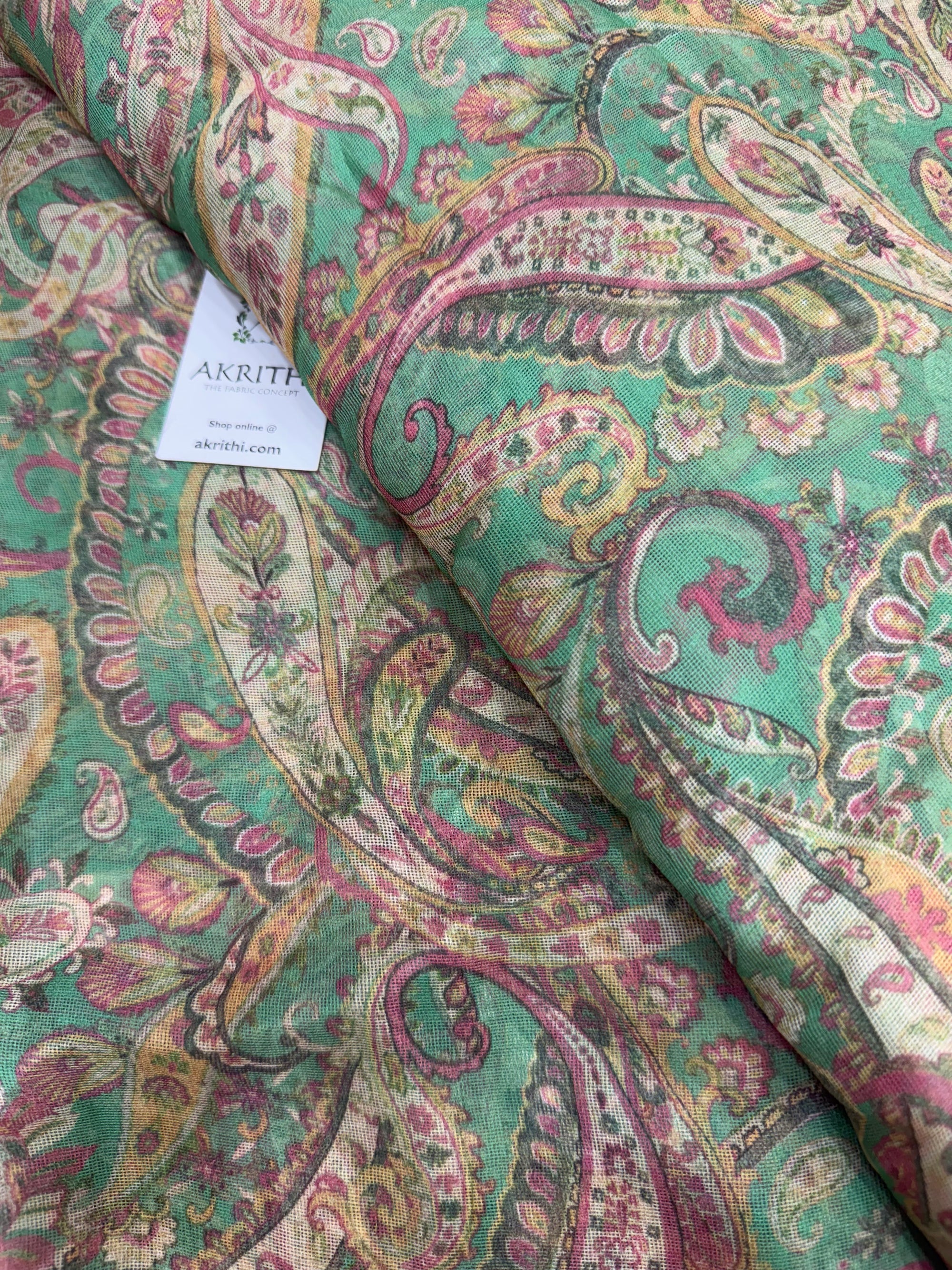 Printed viscose jute fabric