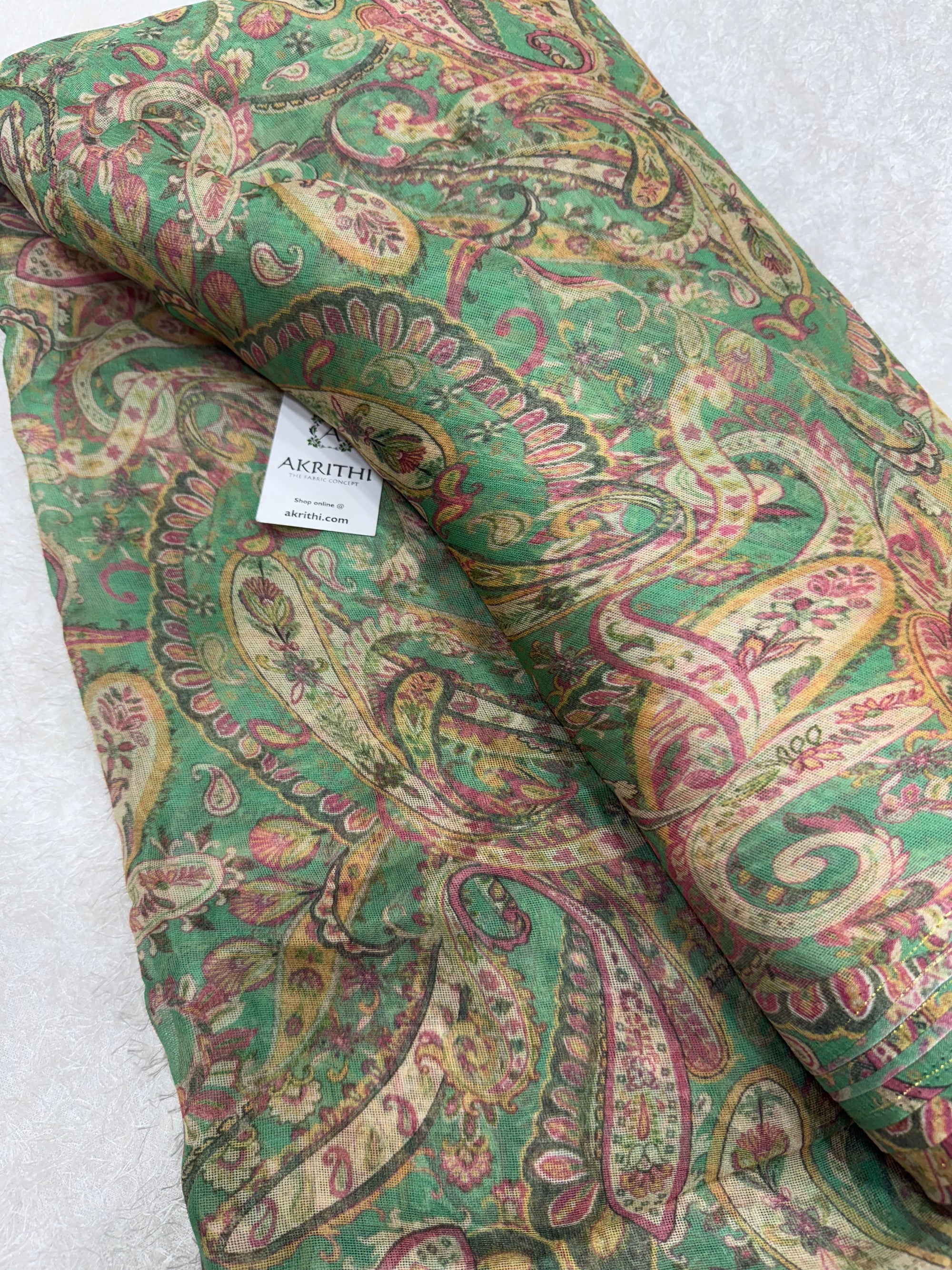 Printed viscose jute fabric