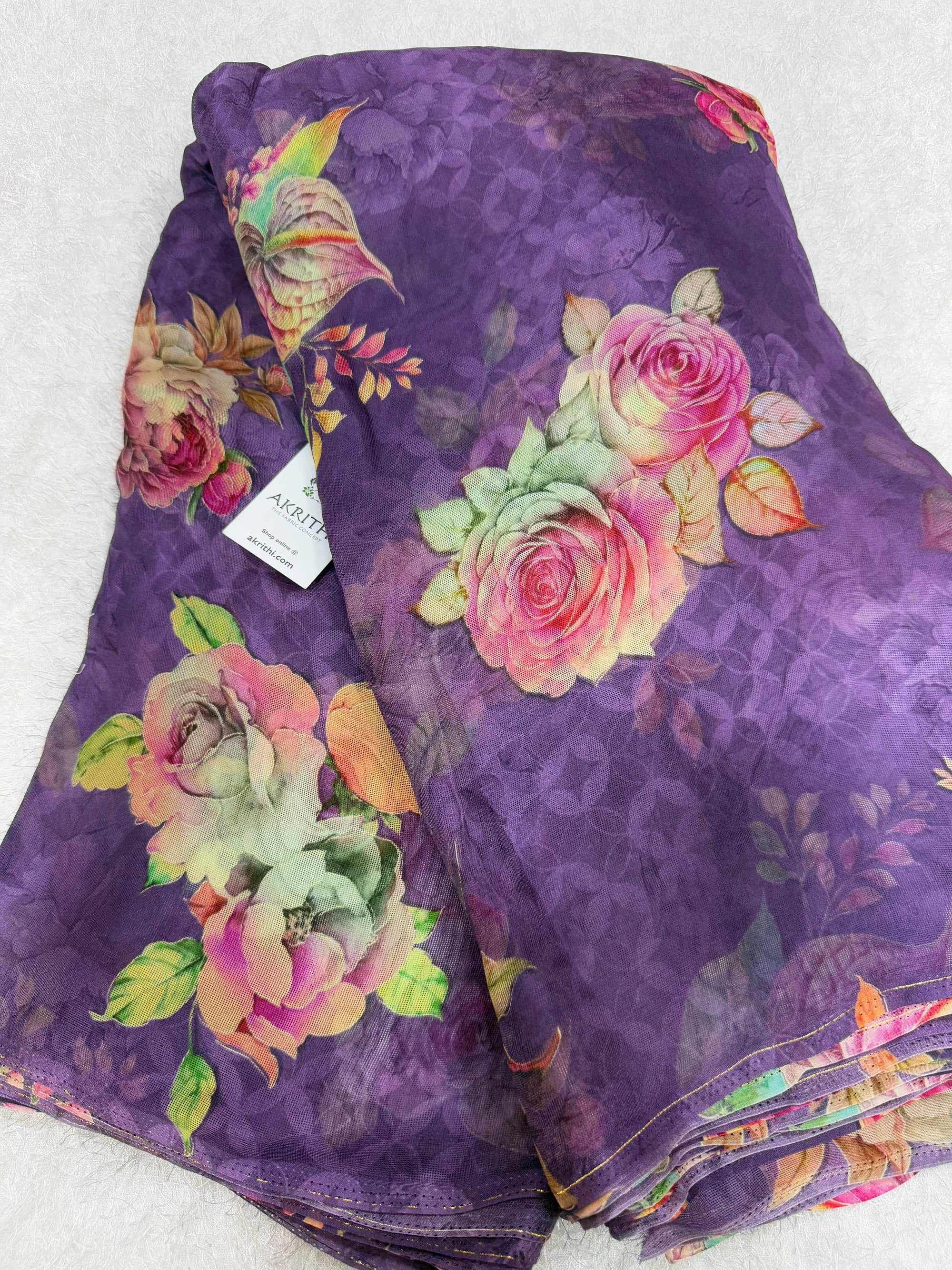Printed viscose jute fabric