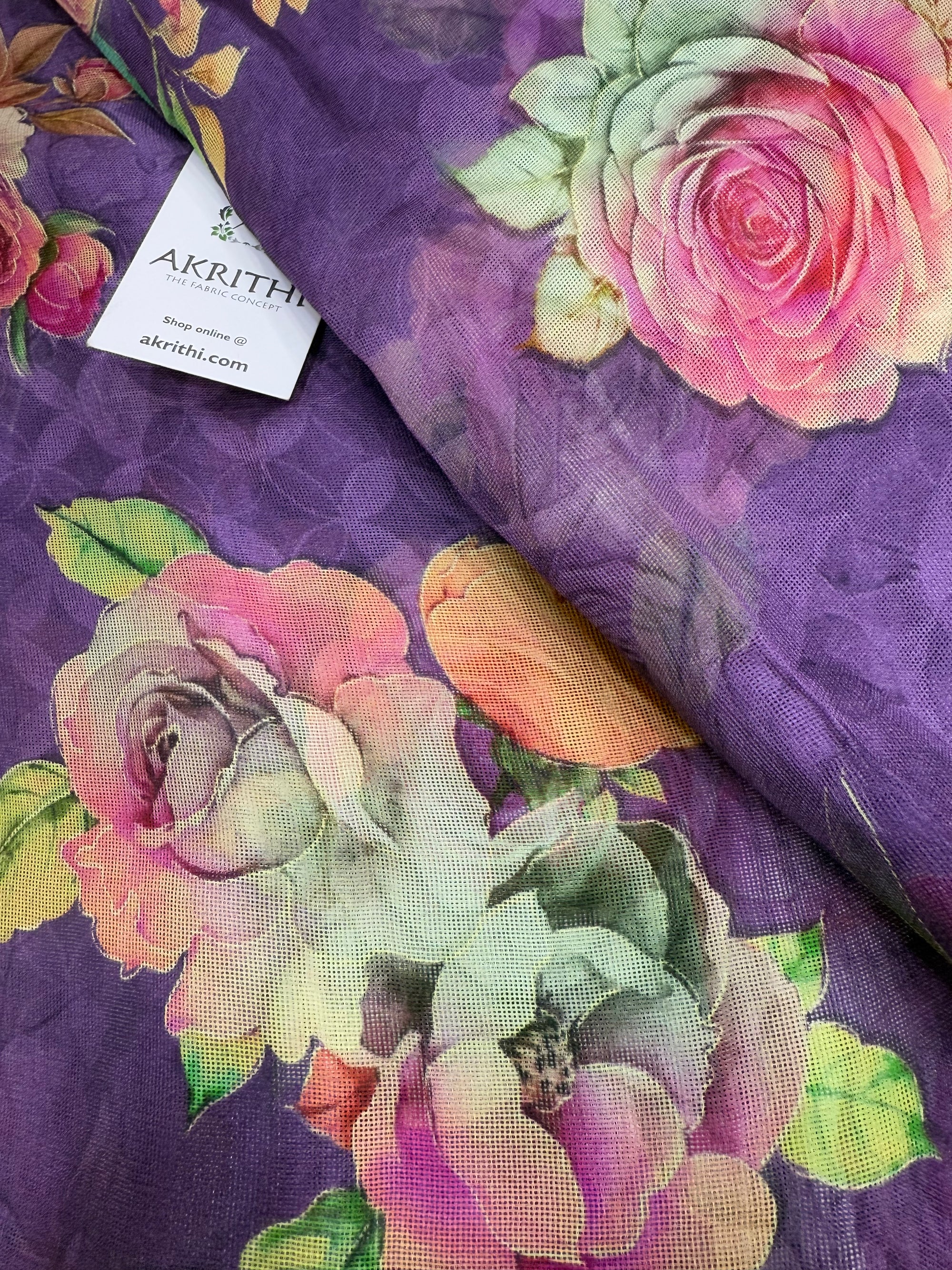 Printed viscose jute fabric