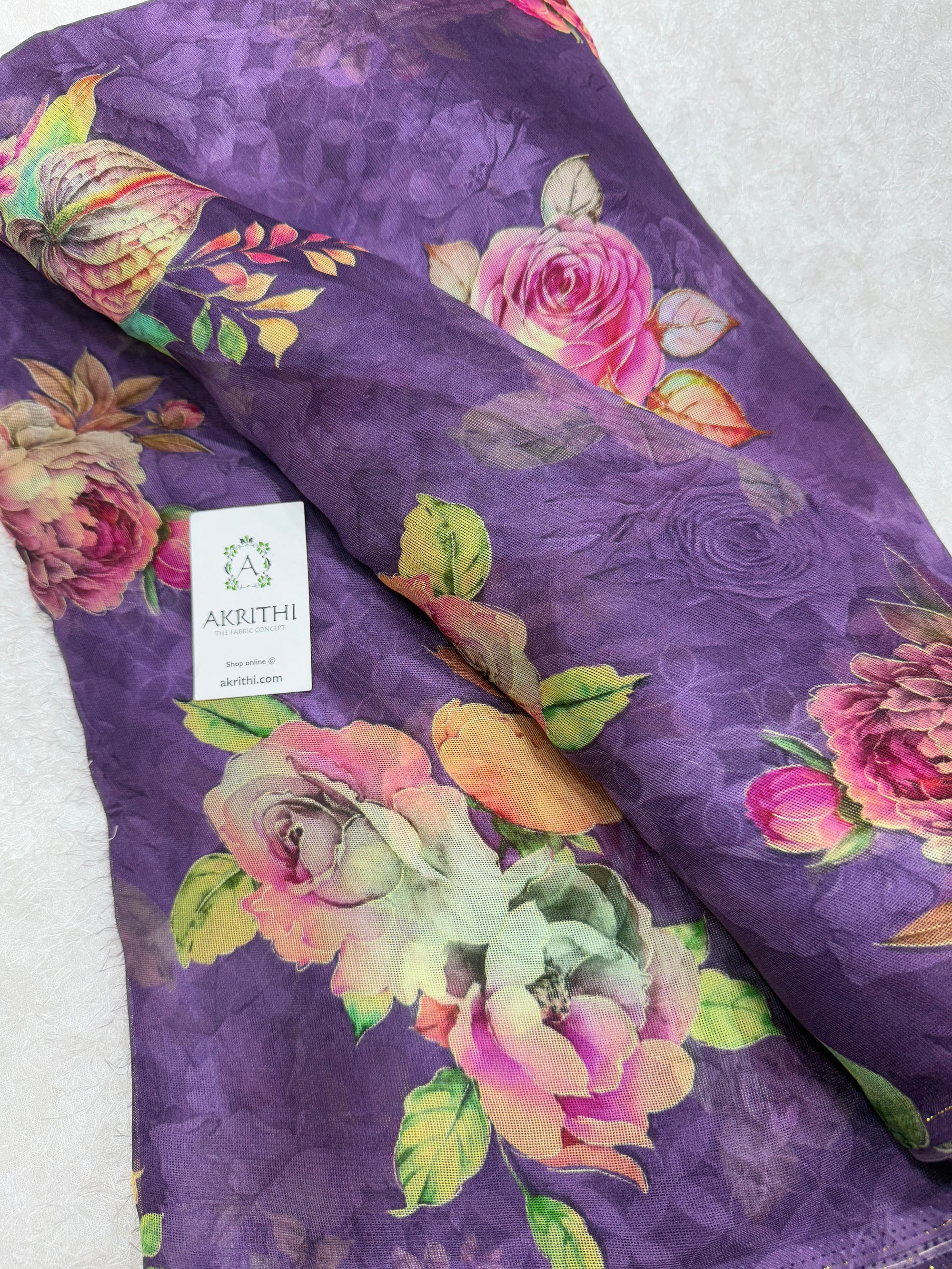 Printed viscose jute fabric