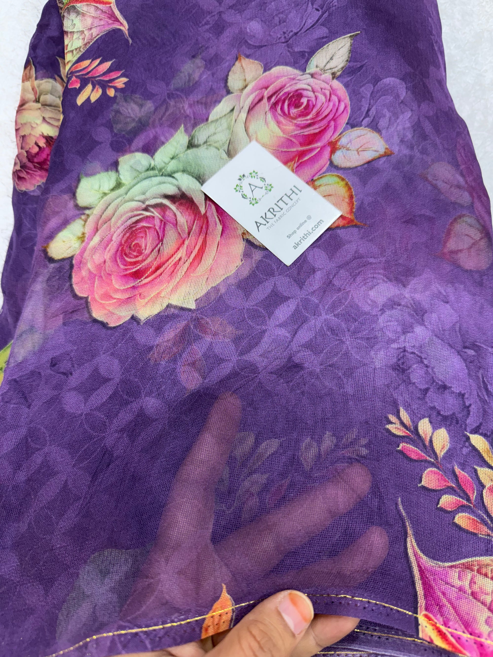 Printed viscose jute fabric