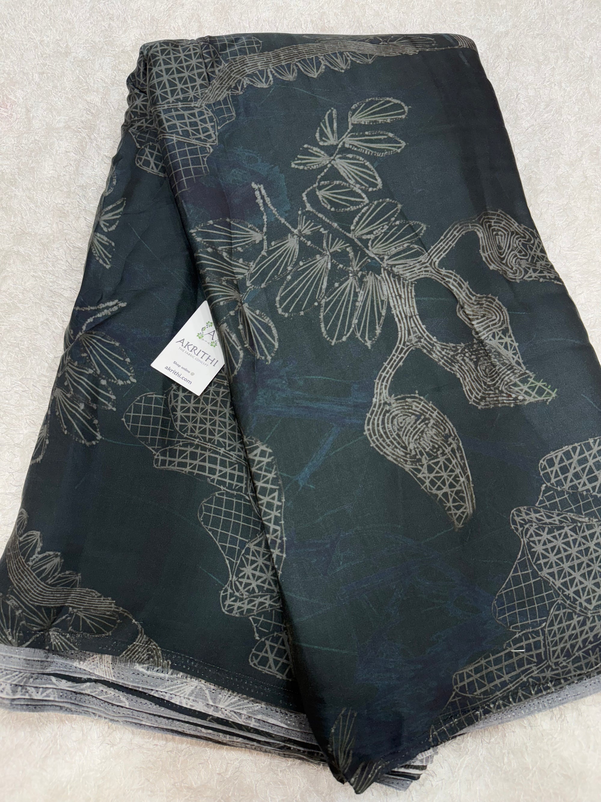 Digital printed pure modal satin fabric