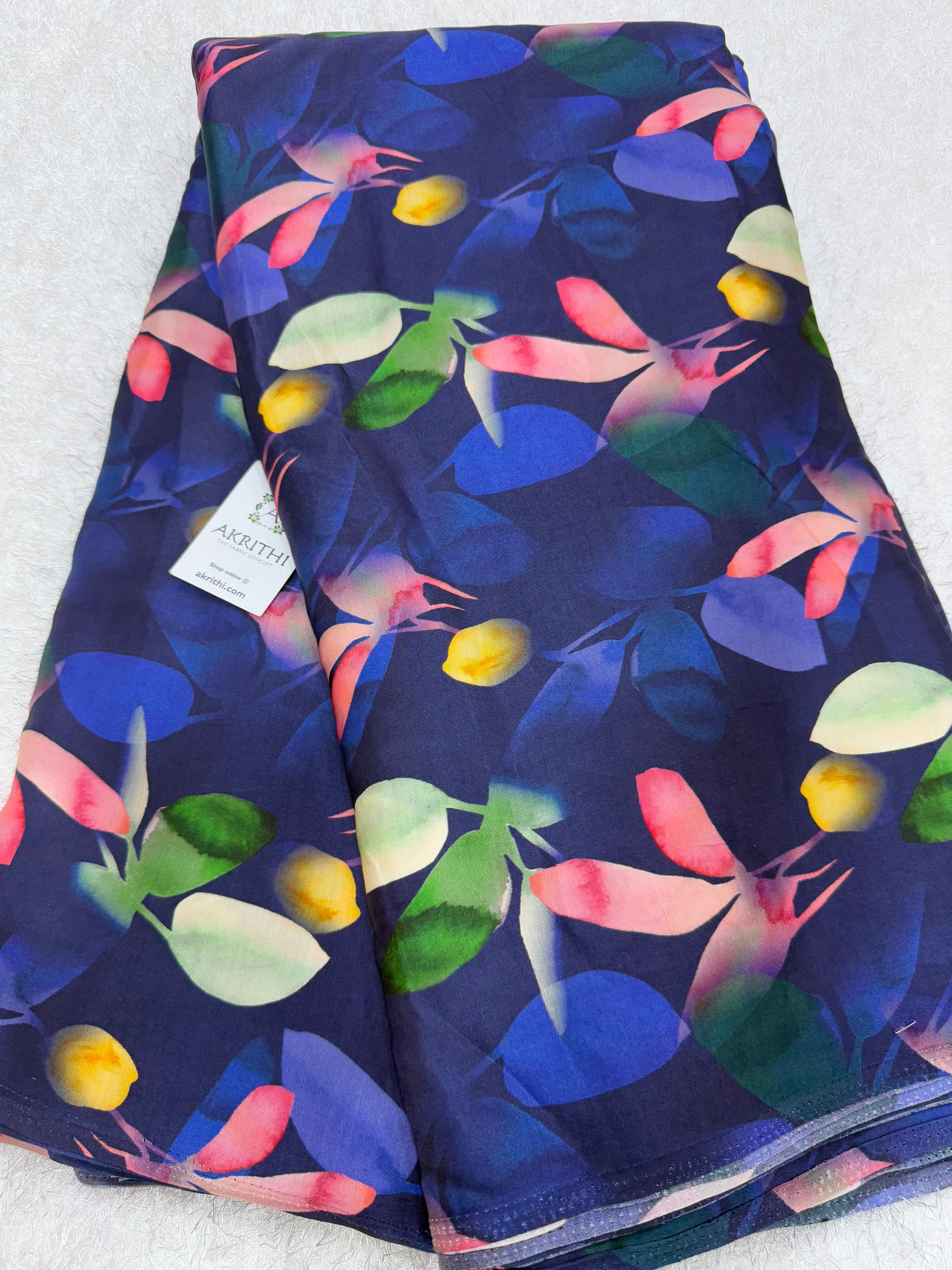 Digital printed pure modal satin fabric