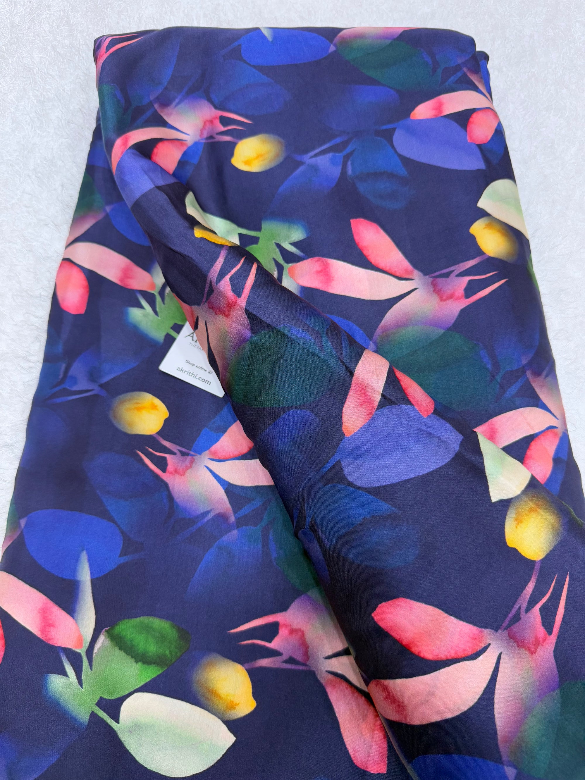 Digital printed pure modal satin fabric