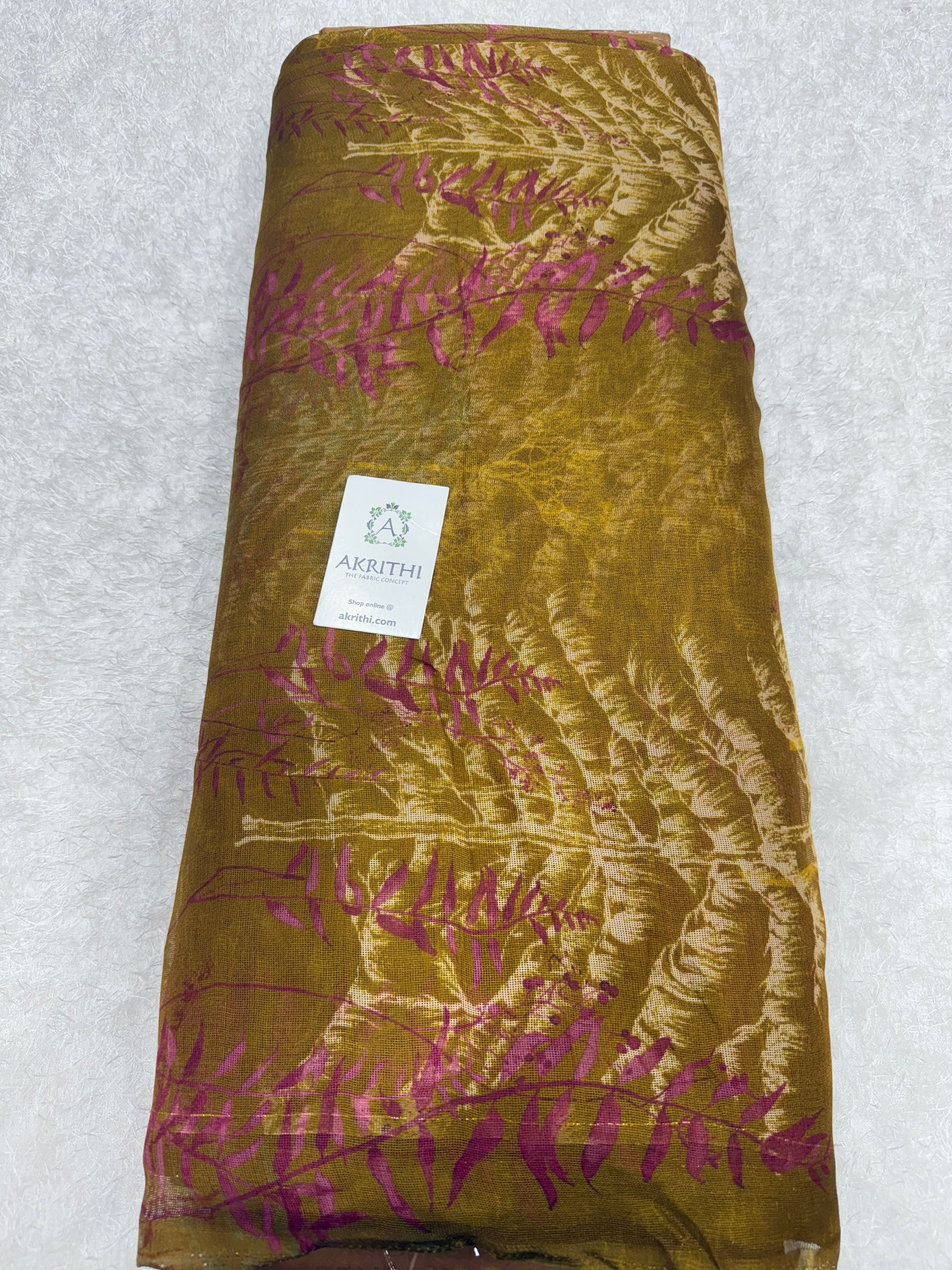 Printed viscose jute fabric