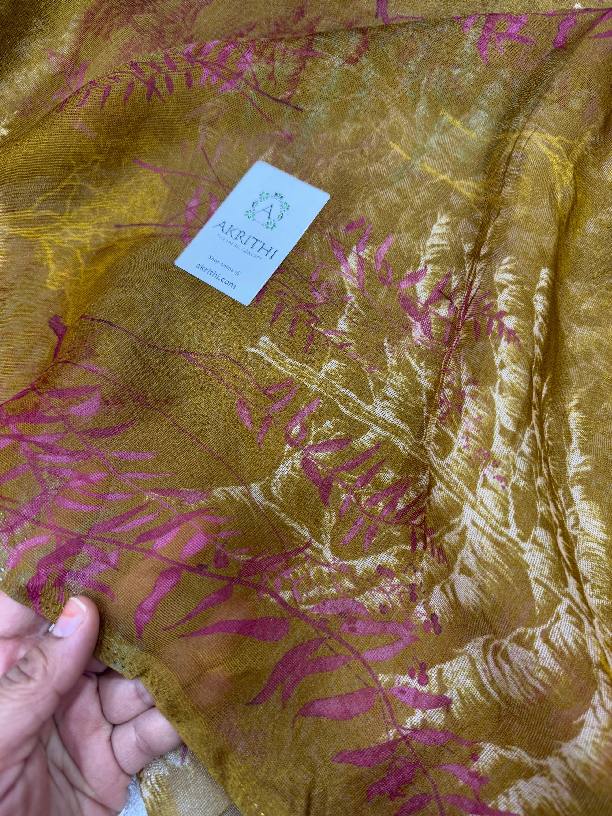 Printed viscose jute fabric