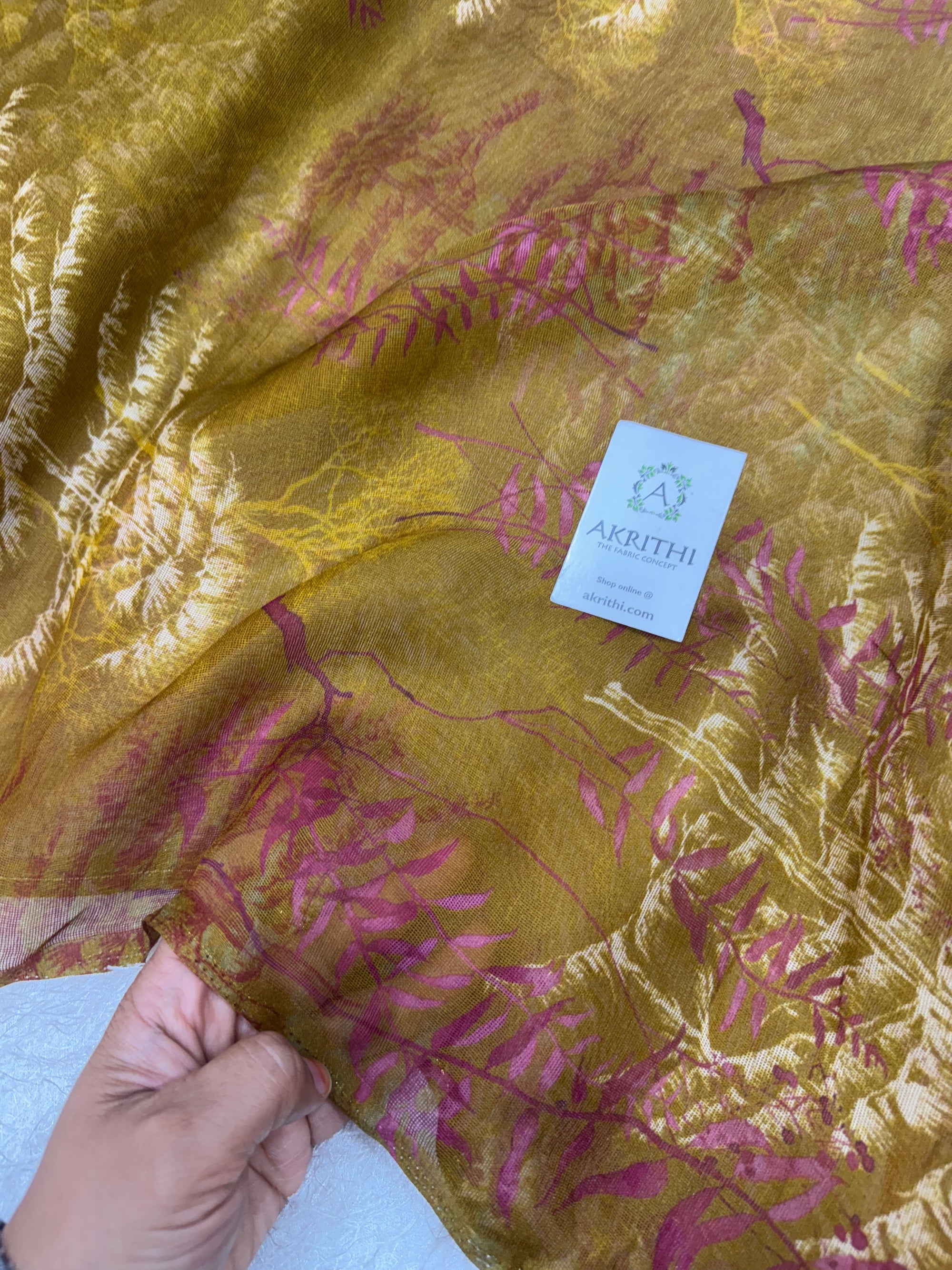 Printed viscose jute fabric