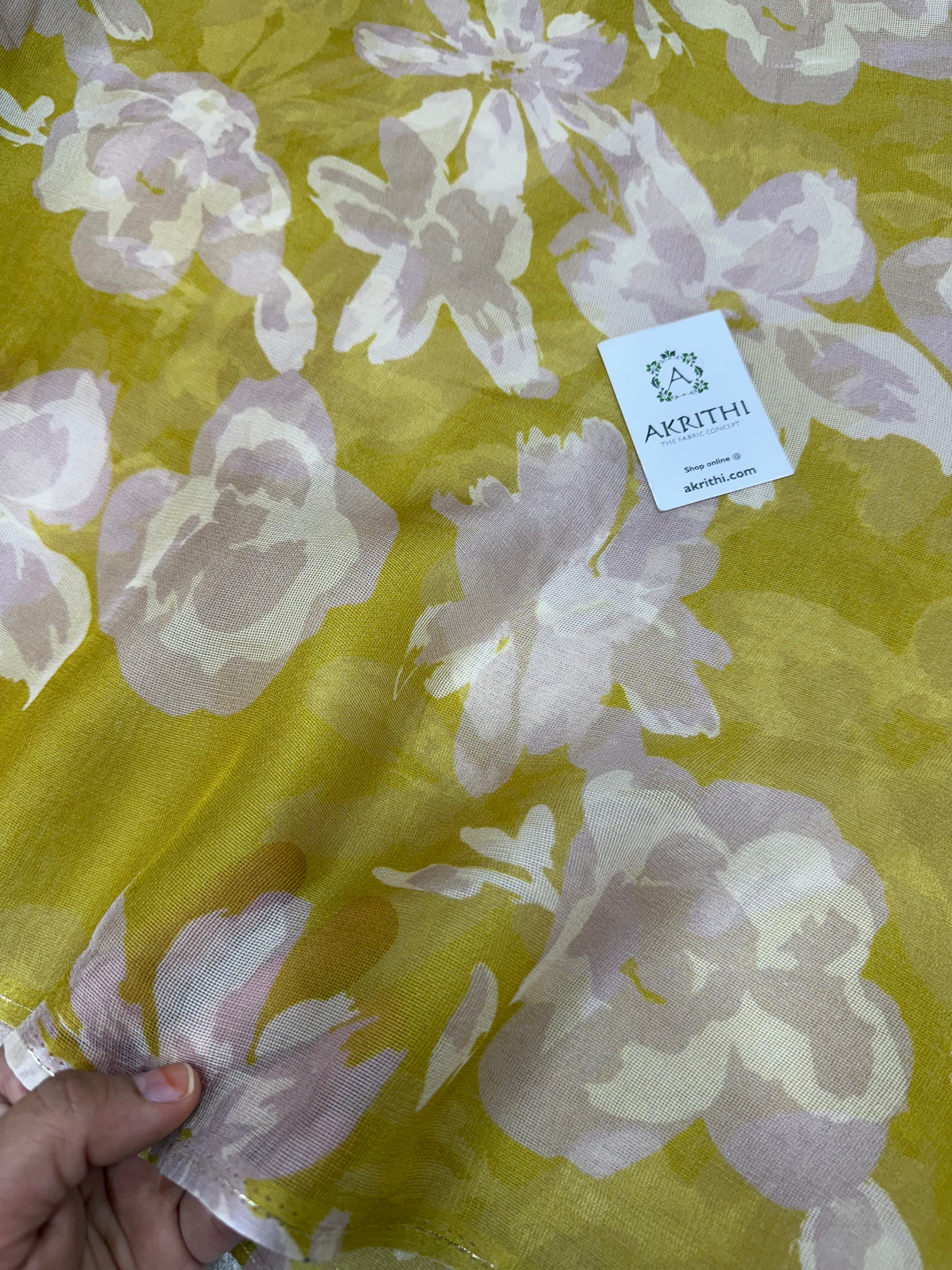 Printed viscose jute fabric