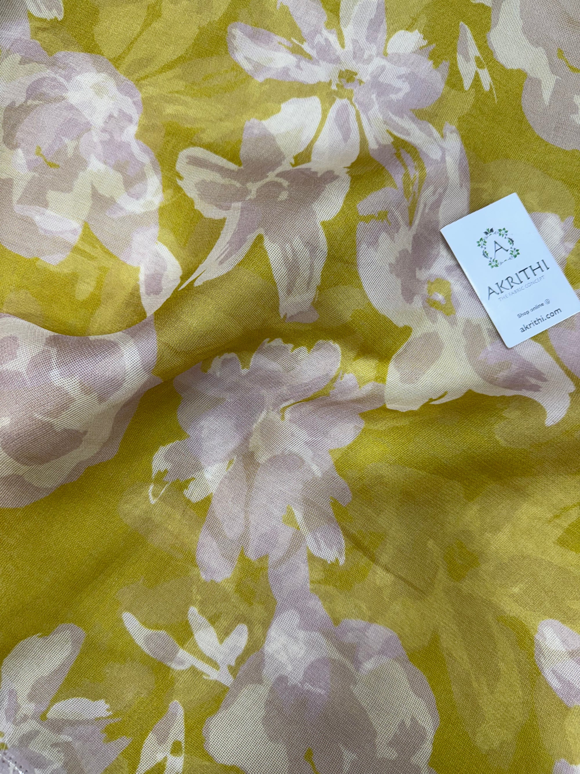Printed viscose jute fabric
