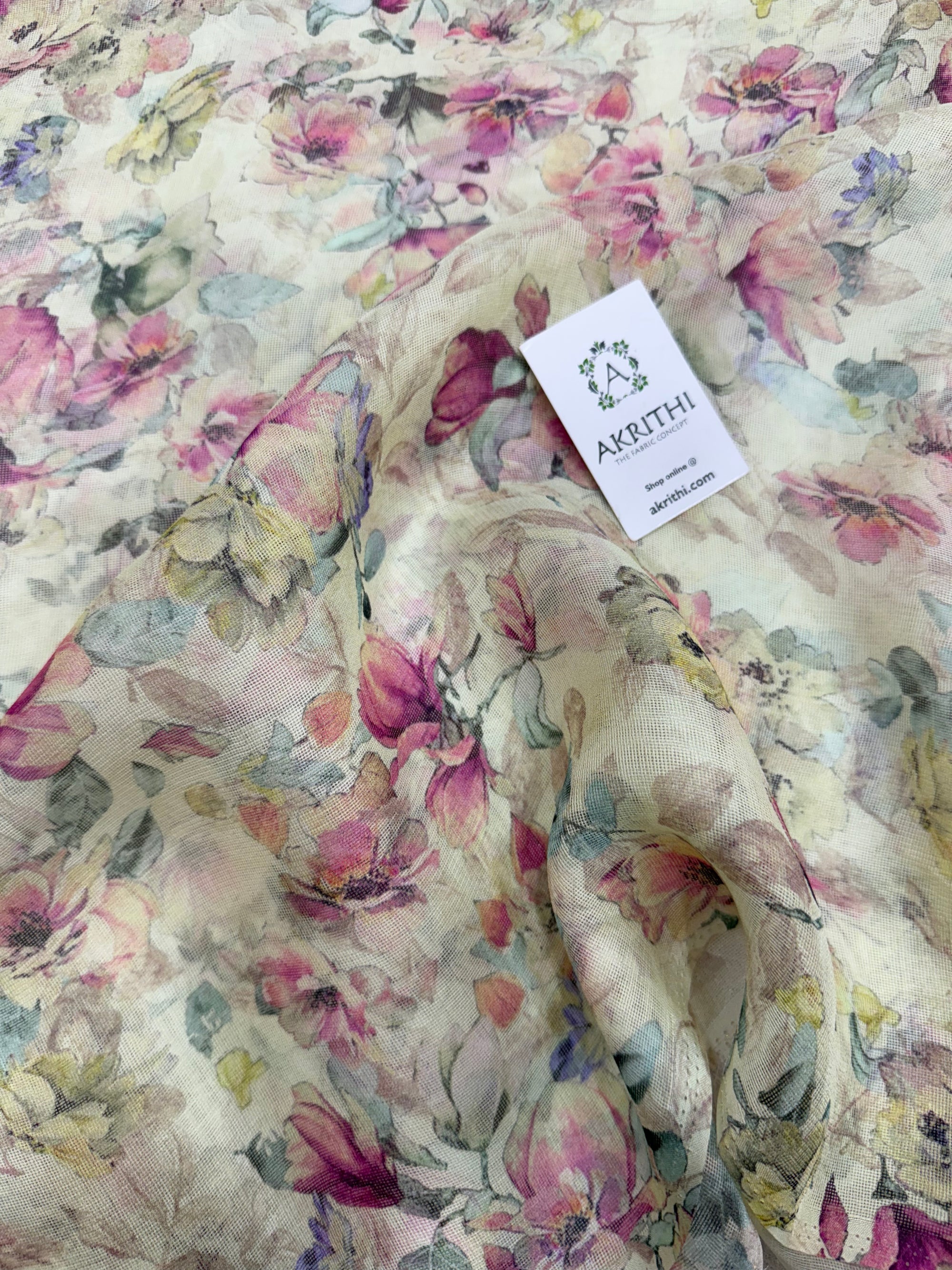 Printed viscose jute fabric