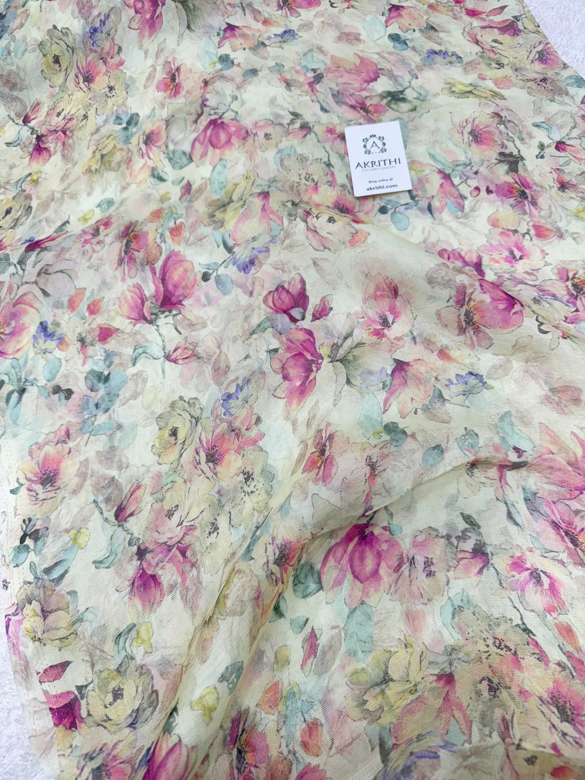 Printed viscose jute fabric